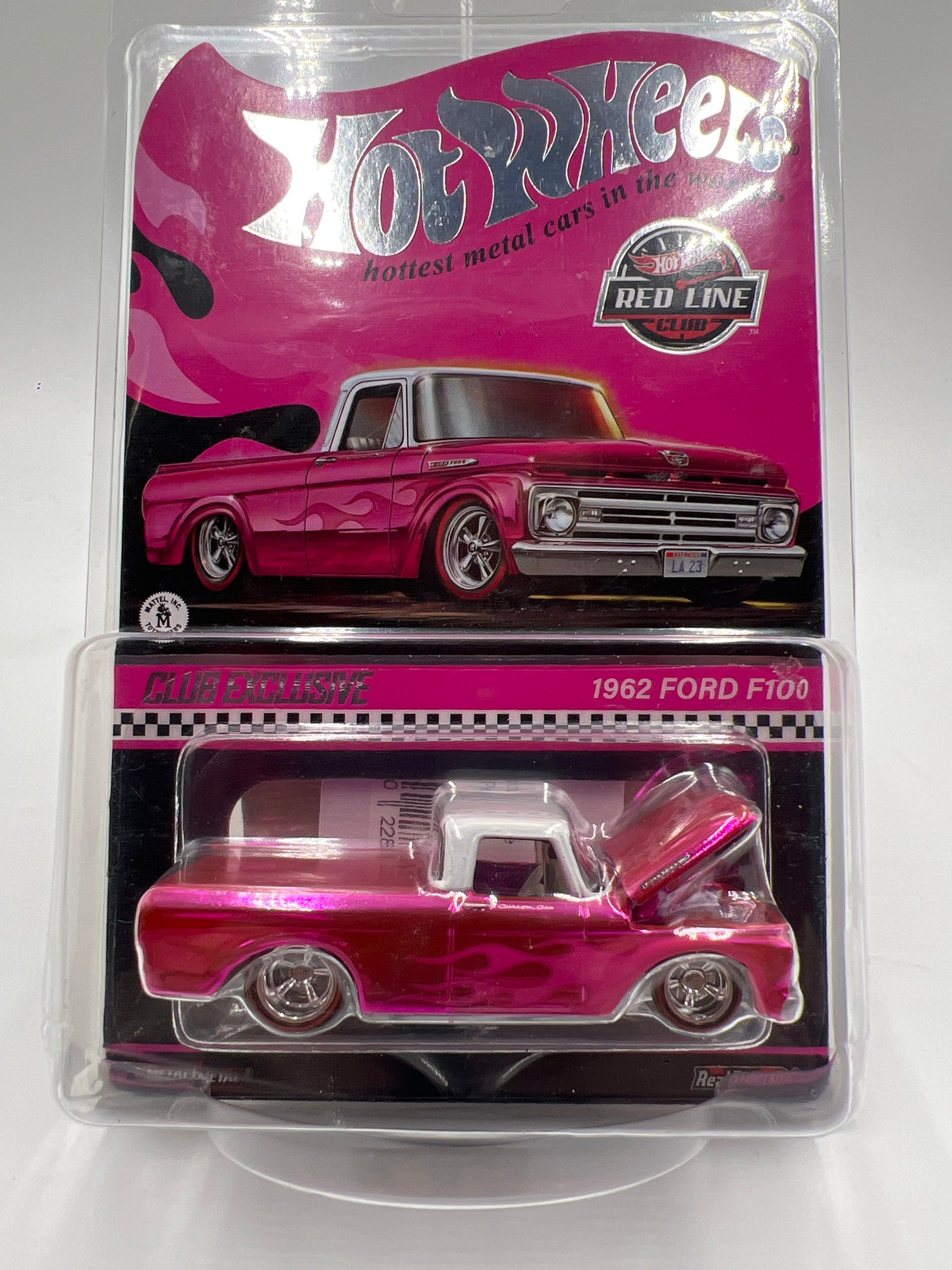 Hot Wheels RLC Club Exclusive 1962 Ford F-100 Pink W/Protector