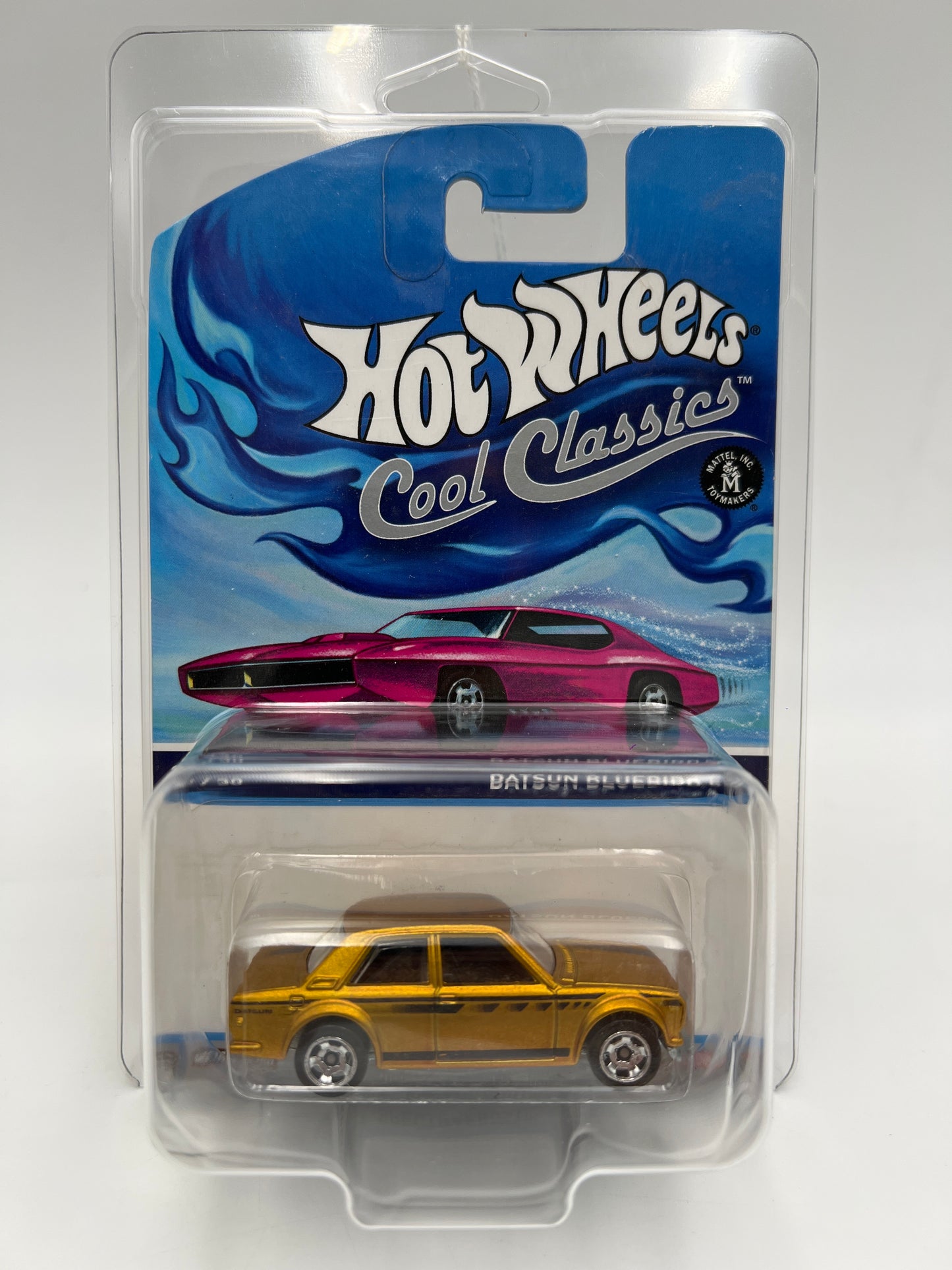 Hot Wheels Cool Classics #27 Datsun Bluebird 510 Spectrafrost Gold W/Protector