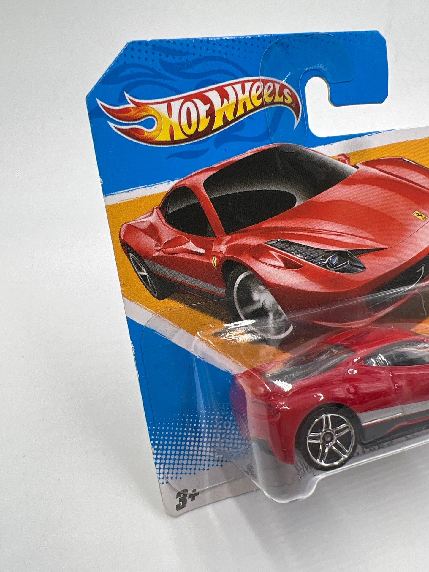 2012 Hot Wheels Short Cars All Stars #130 Ferrari 458 Italia Red W/Protector
