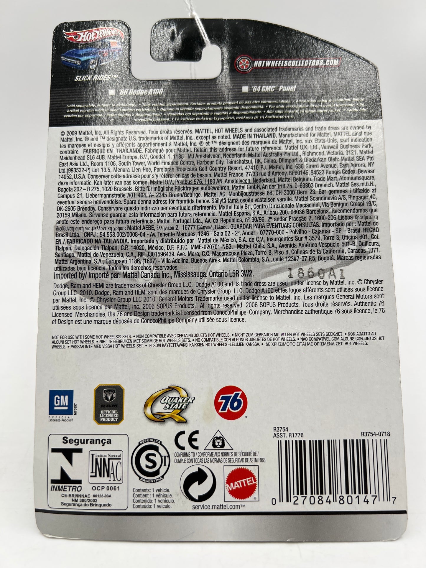 Hot Wheels Premium Delivery Slick Rides #33 66 Dodge A100 Red/White Spirit 76 244B