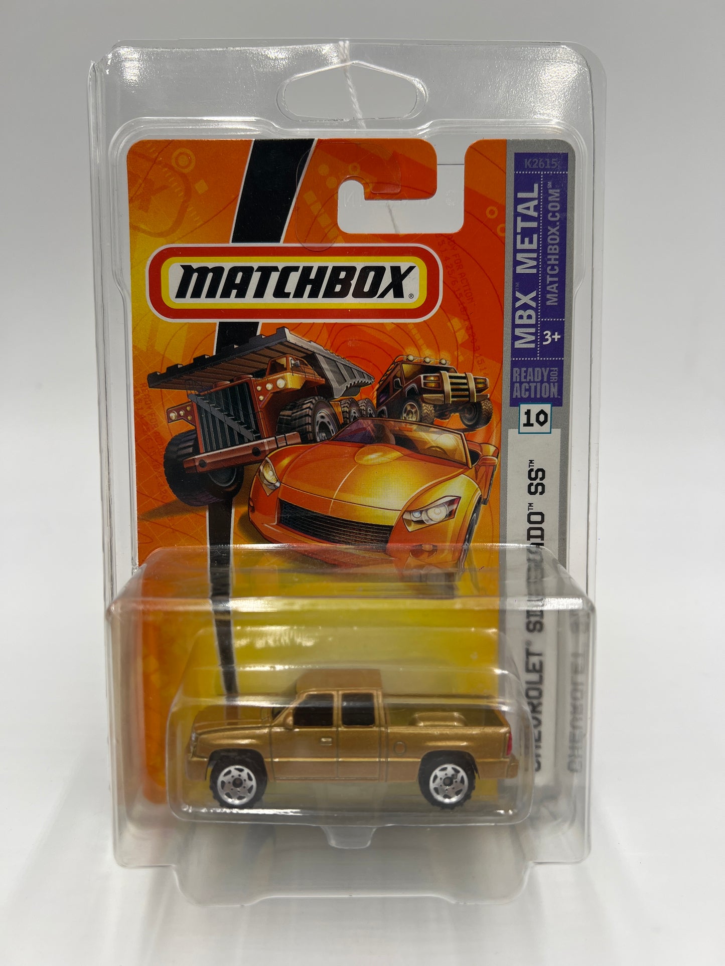 Matchbox MBX Metal #10 Chevrolet Silverado SS Gold Cateye W/Protector
