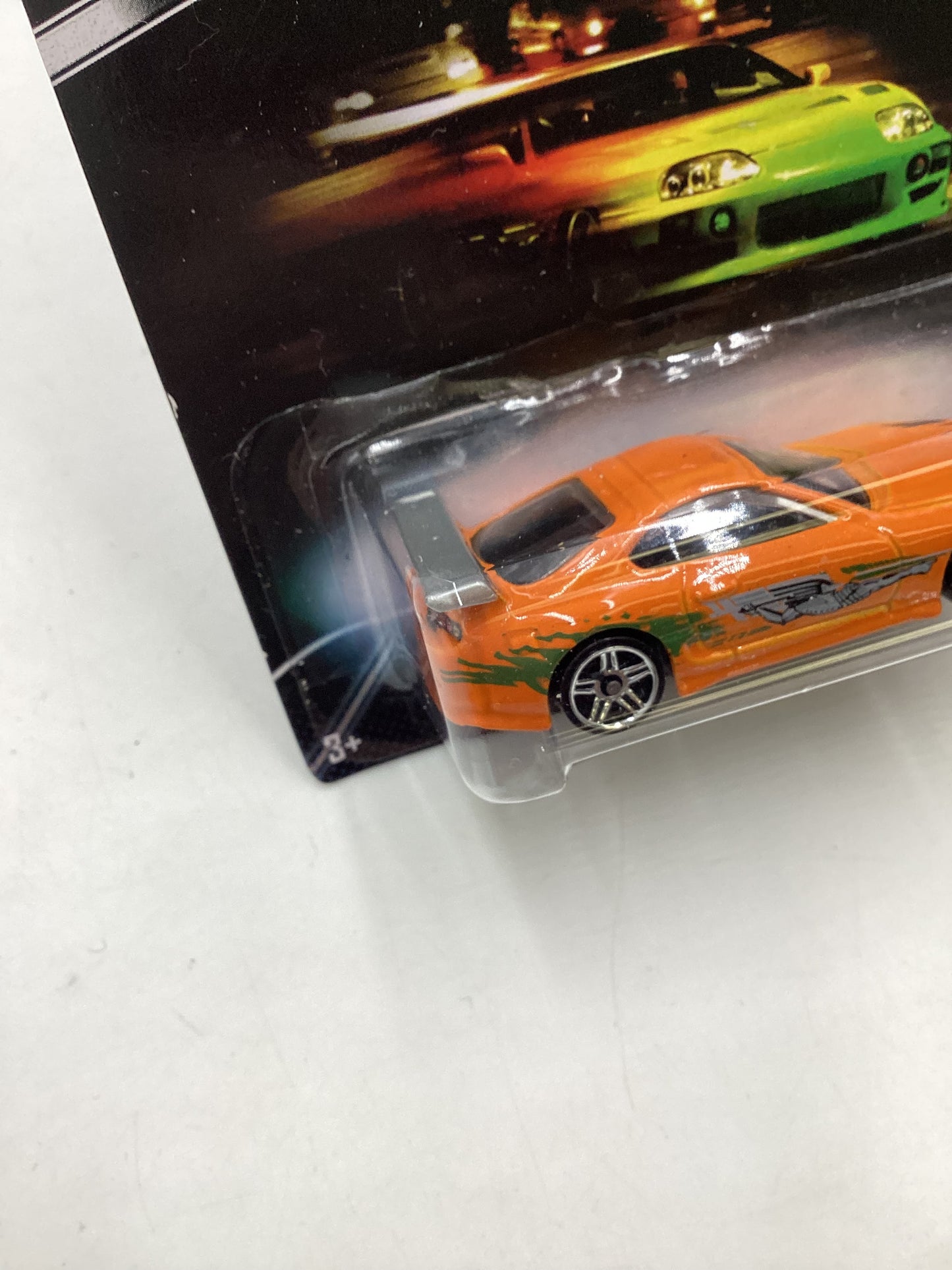 2013 Hot wheels Fast and Furious #2 Toyota Supra with Silver Wing and protector