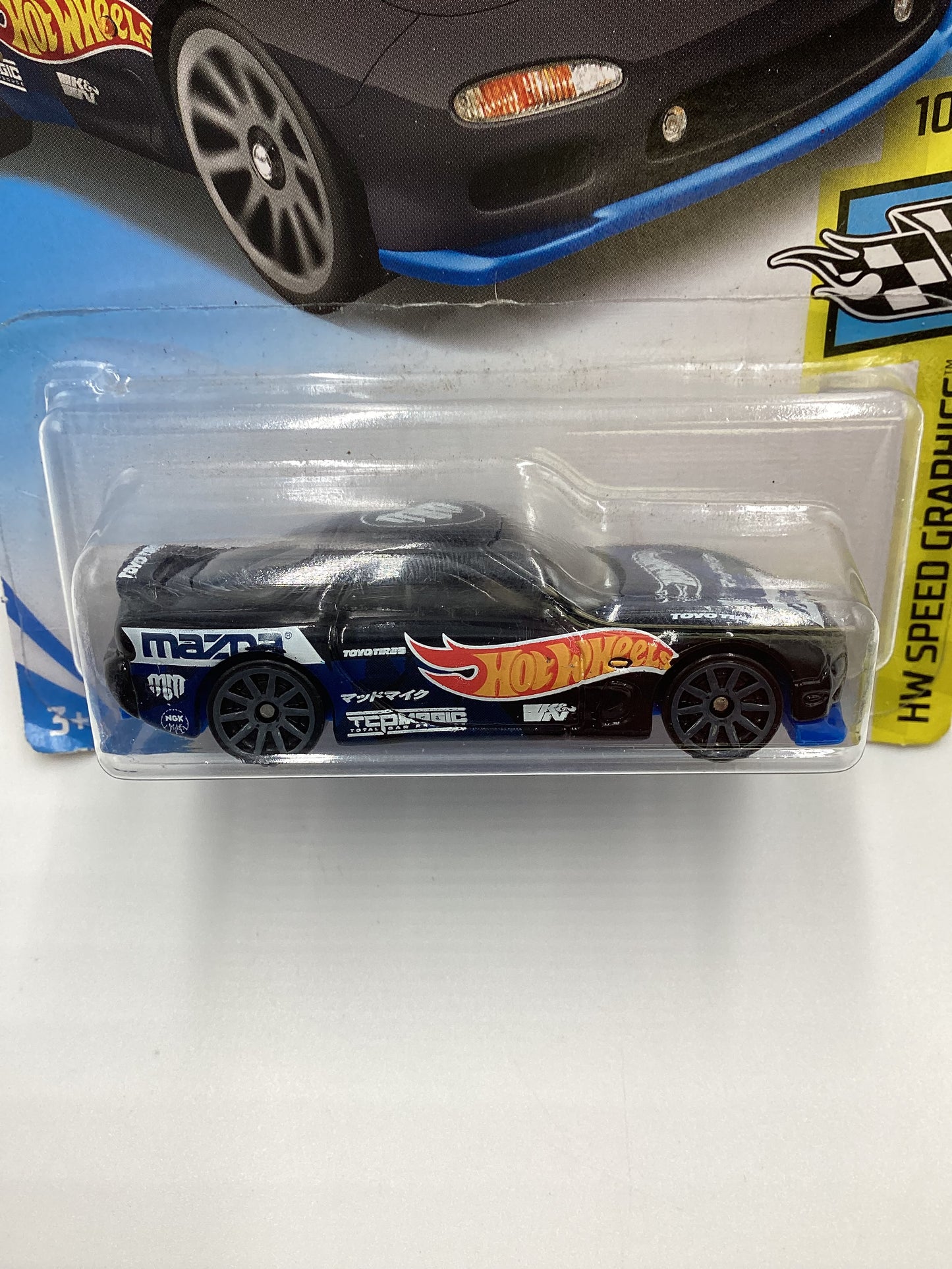 2019 Hot Wheels #27 95 Mazda RX-7 Max Mike Black 87C