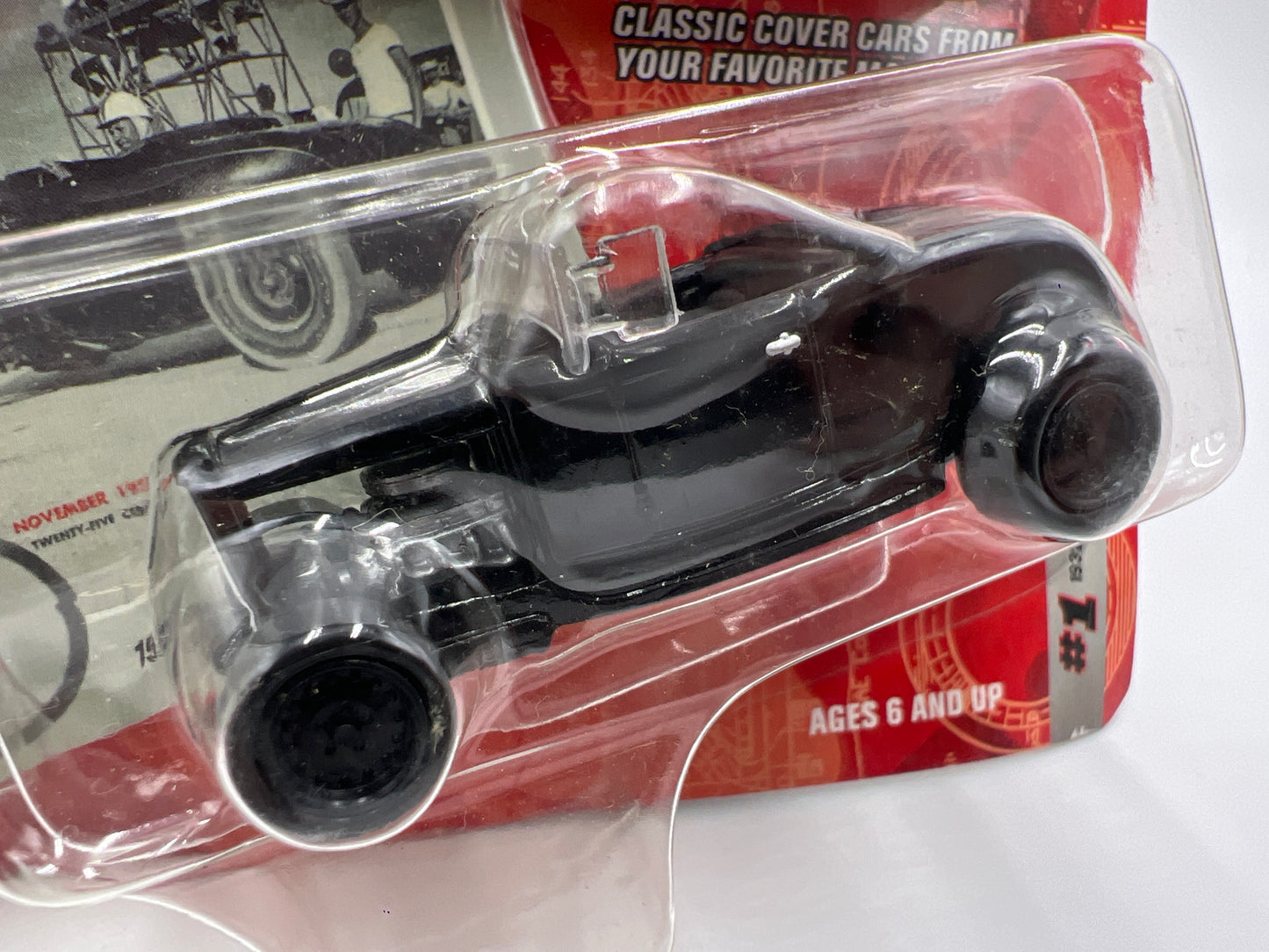 Johnny Lightning Hot Rod Magazine #1 1932 Ford High Boy Black Bad Card 221H