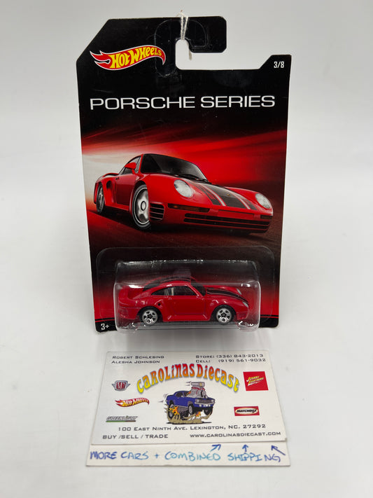 Hot Wheels Walmart Exclusive Porsche Series #3 Porsche 959 Red 158D