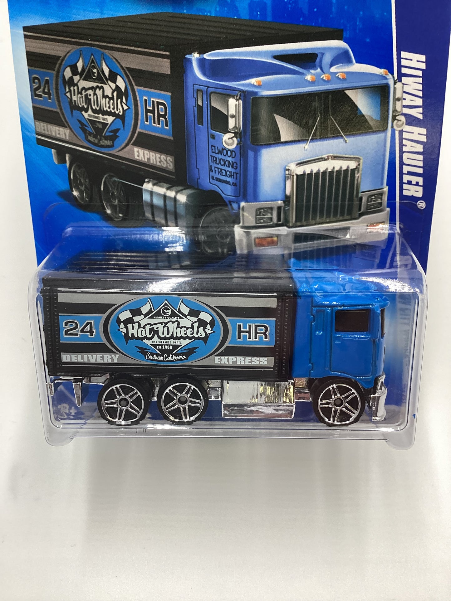 2009 Hot wheels #114 Hiway Hauler Blue 116D