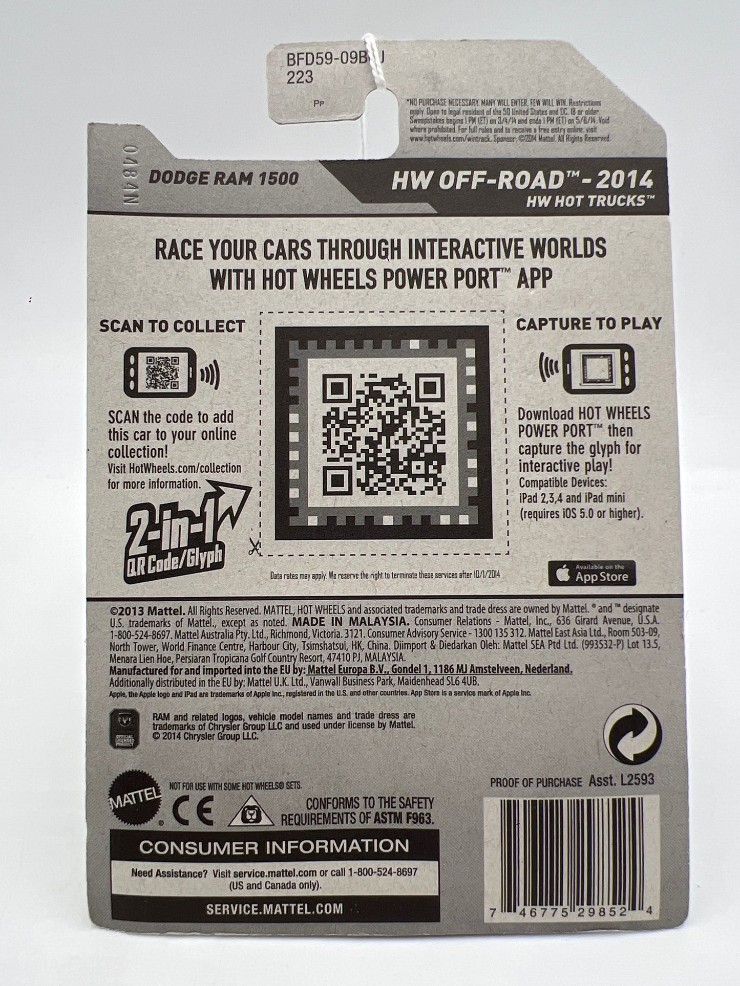 2014 Hot Wheels Off-Road #133 Dodge Ram 1500 Green 52A