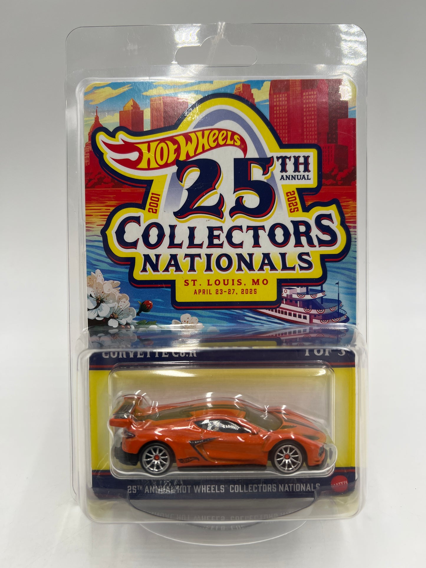 2025 Hot Wheels 25th Annual Collectors Nationals 1262/6200 Corvette C8.R Orange W/Protector