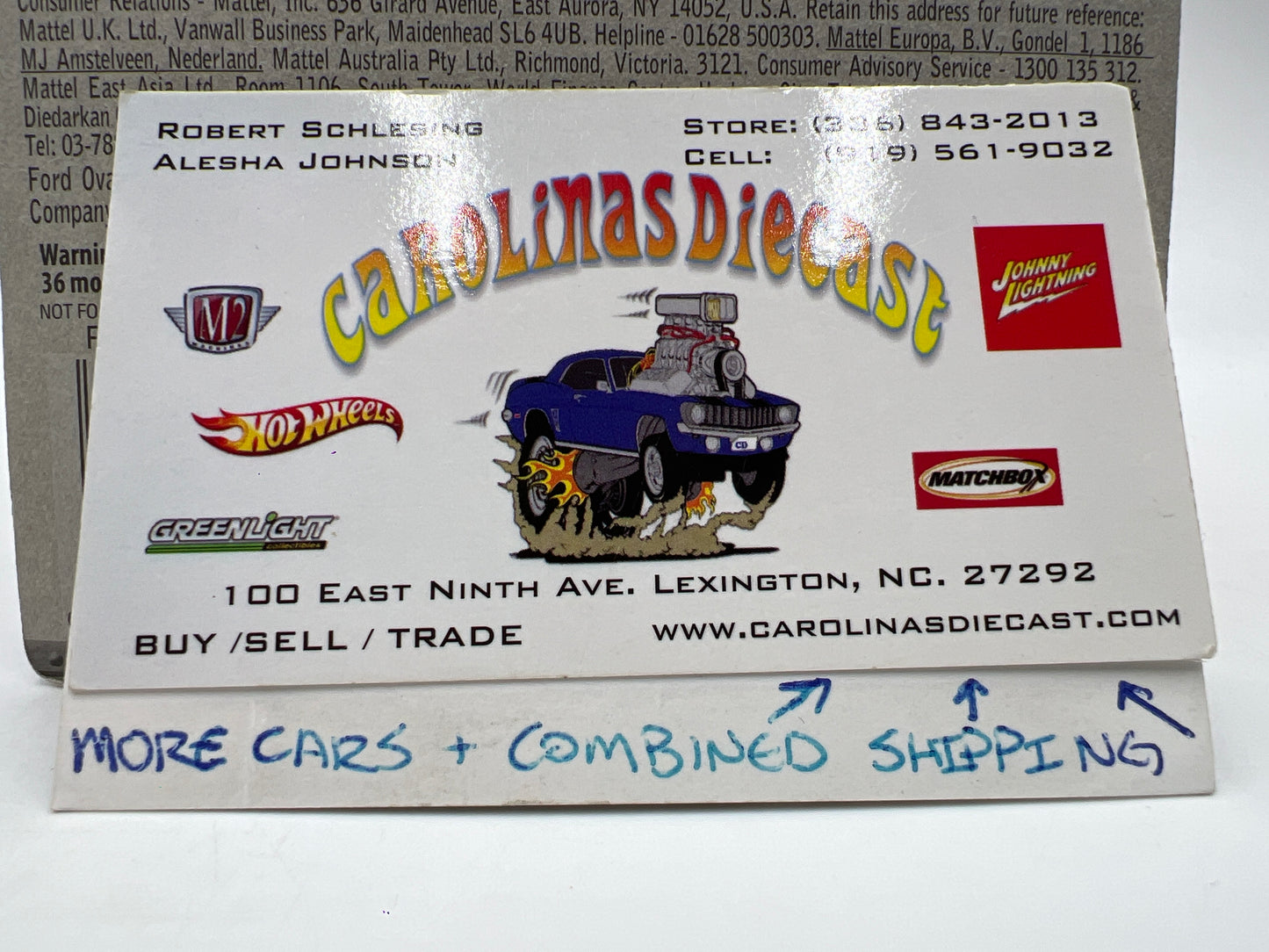 Matchbox Sports Cars #13 Ford GT Purple Card Has Crease