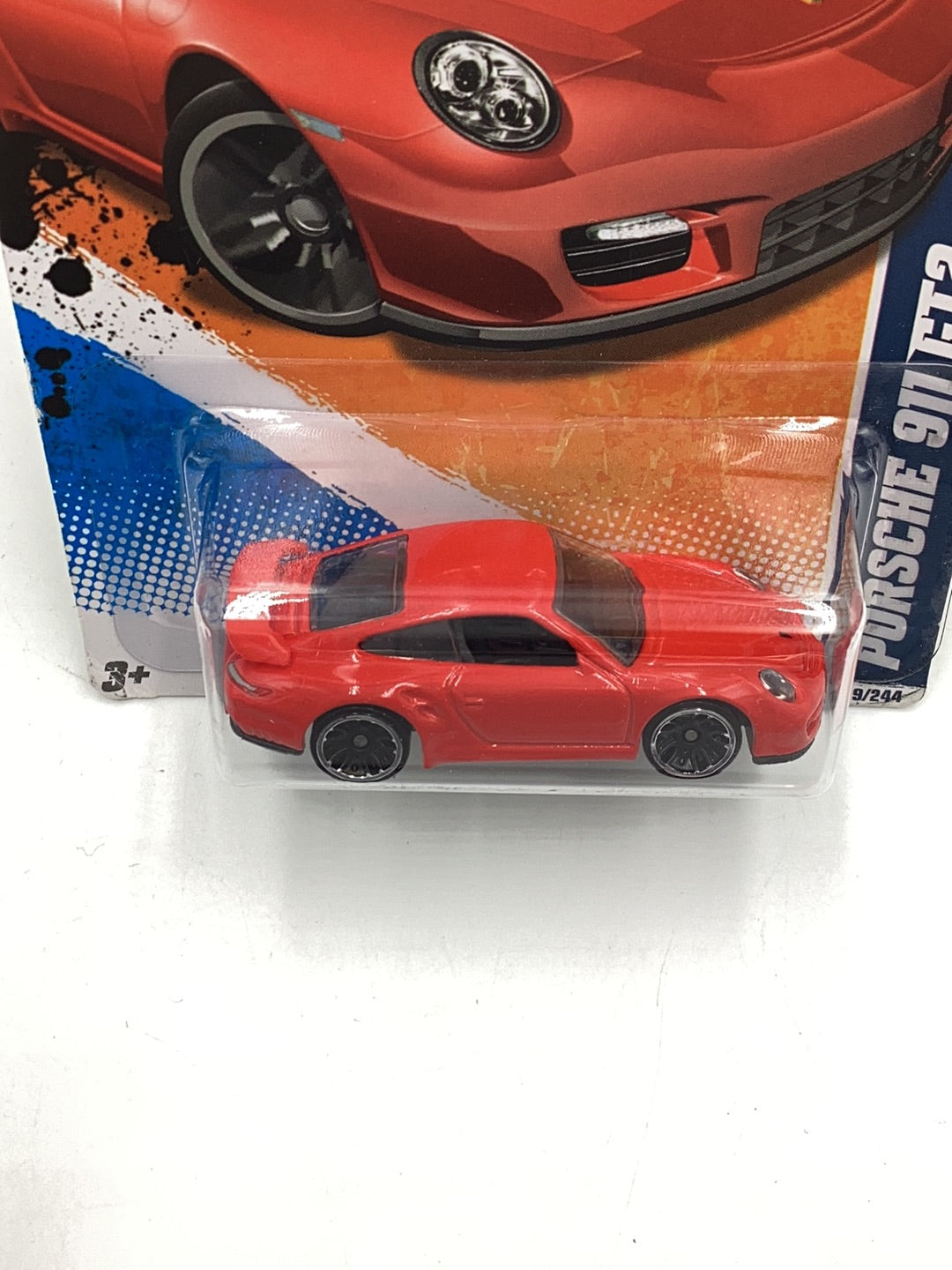 2011 hot wheels #9 Porsche 911 GT2 red 98D