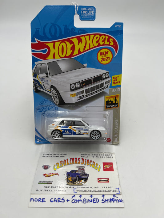 2021 Hot Wheels HW Baja Blazers #51 Lancia Delta Integrale White 95G