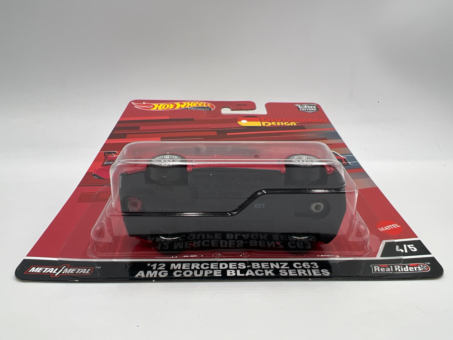 Hot Wheels Premium Deutschland Design #4 12 Mercedes-Benz C63 AMG Coupe Black Series Red 254F