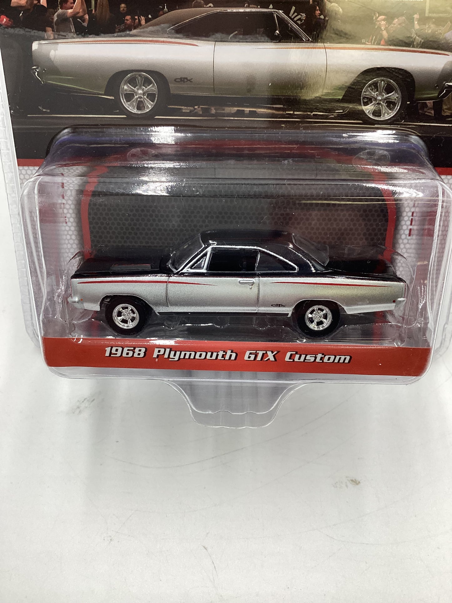 Greenlight 50th Anniversary Barrett-Jackson Series 61968 PlymouthGTX Custom Silver/Black 179F