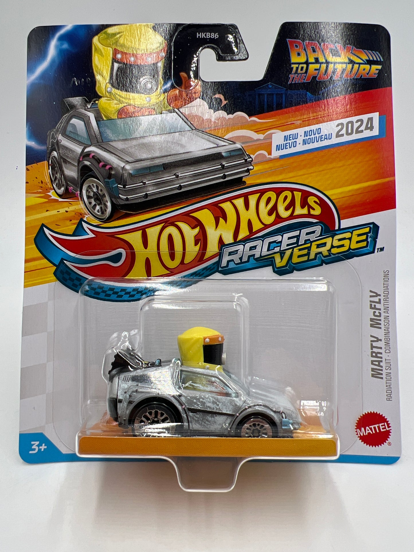 2024 Hot Wheels Racer Verse Back To The Future CHASE Marty McFly Radiation Suit W/Protector