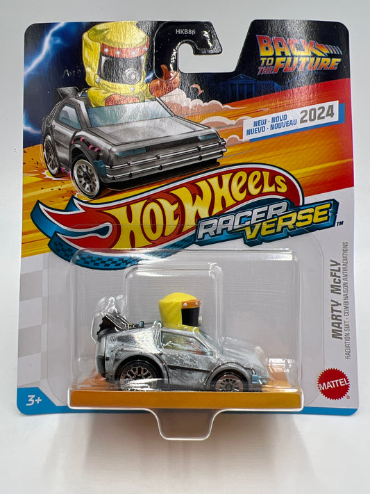2024 Hot Wheels Racer Verse Back To The Future CHASE Marty McFly Radiation Suit W/Protector