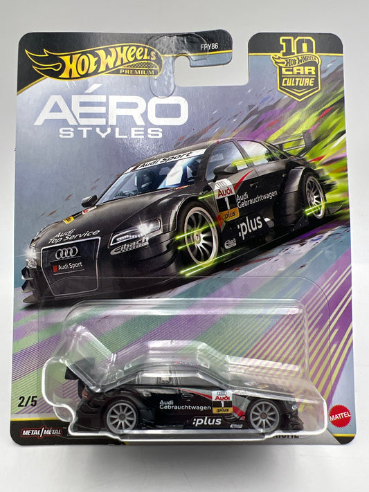 2026 Hot Wheels Aero Styles #2 2008 Audi A4 Touring Car Black