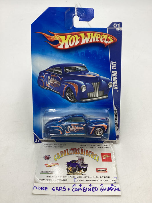 2009 Hot Wheels #157 Tail Dragger Blue 58D