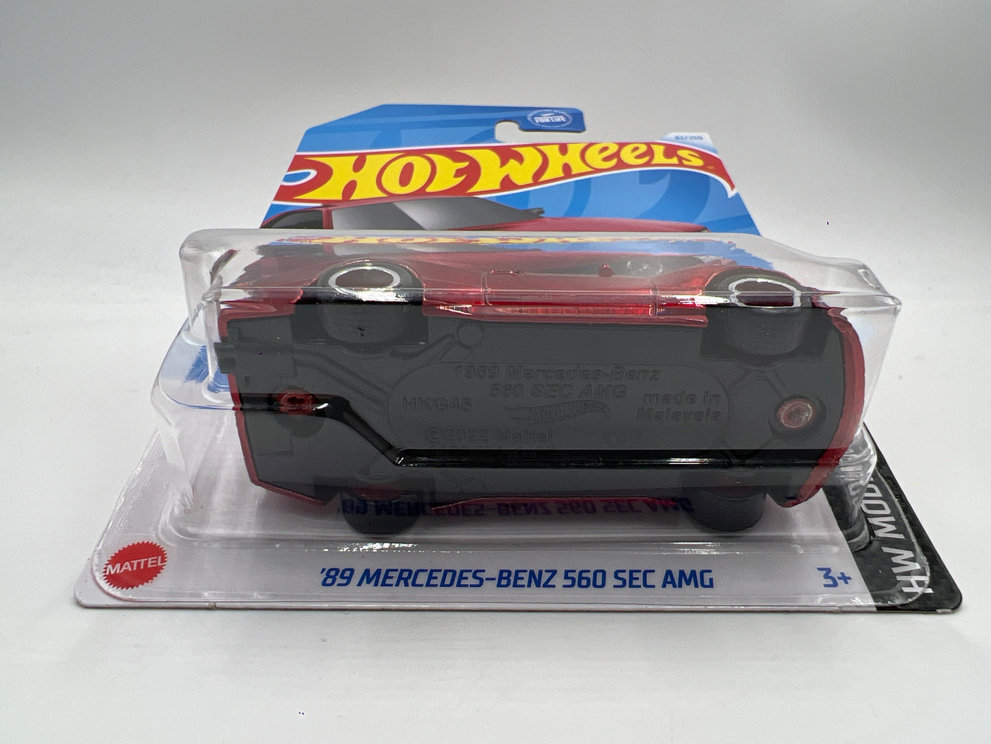 2024 Hot Wheels Super Treasure Hunt #82 89 Mercedes-Benz 560 SEC AMG Red W/Protector