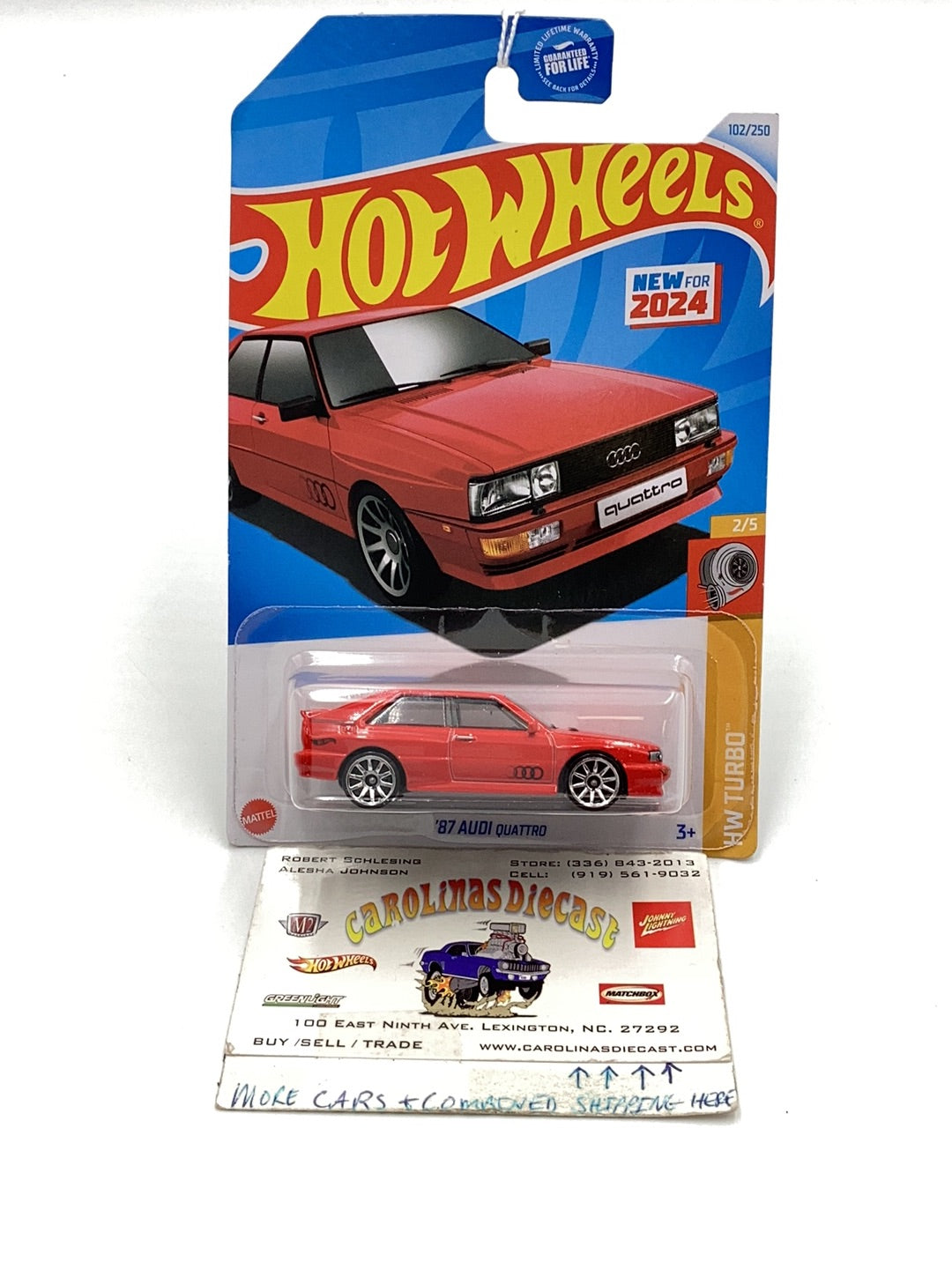 2024 Hot Wheels D case #102 87 Audi Quattro 107F