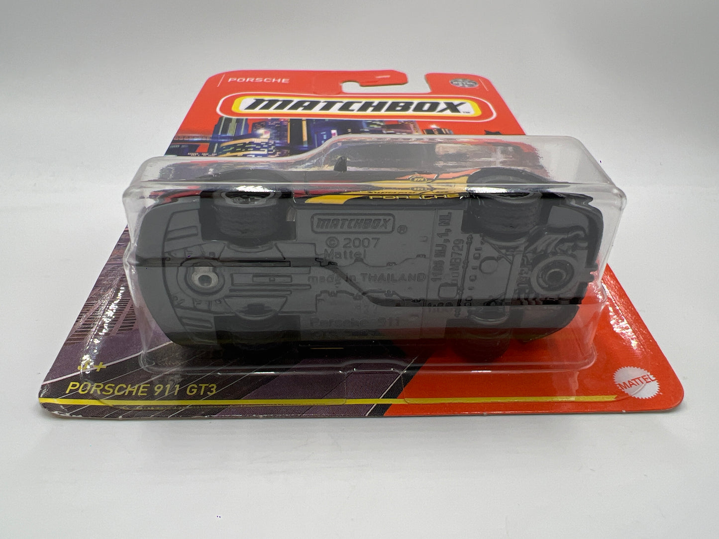 Matchbox Super Chase Porsche 911 GT3 Black W/Protector