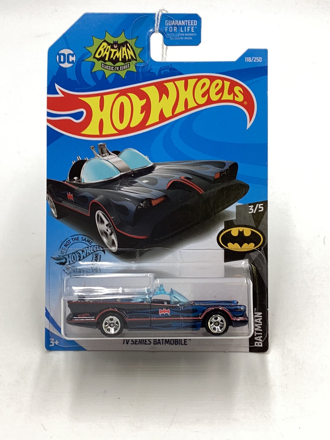 2019 Hot Wheels #118 TV Series Batmobile blue flames 123A