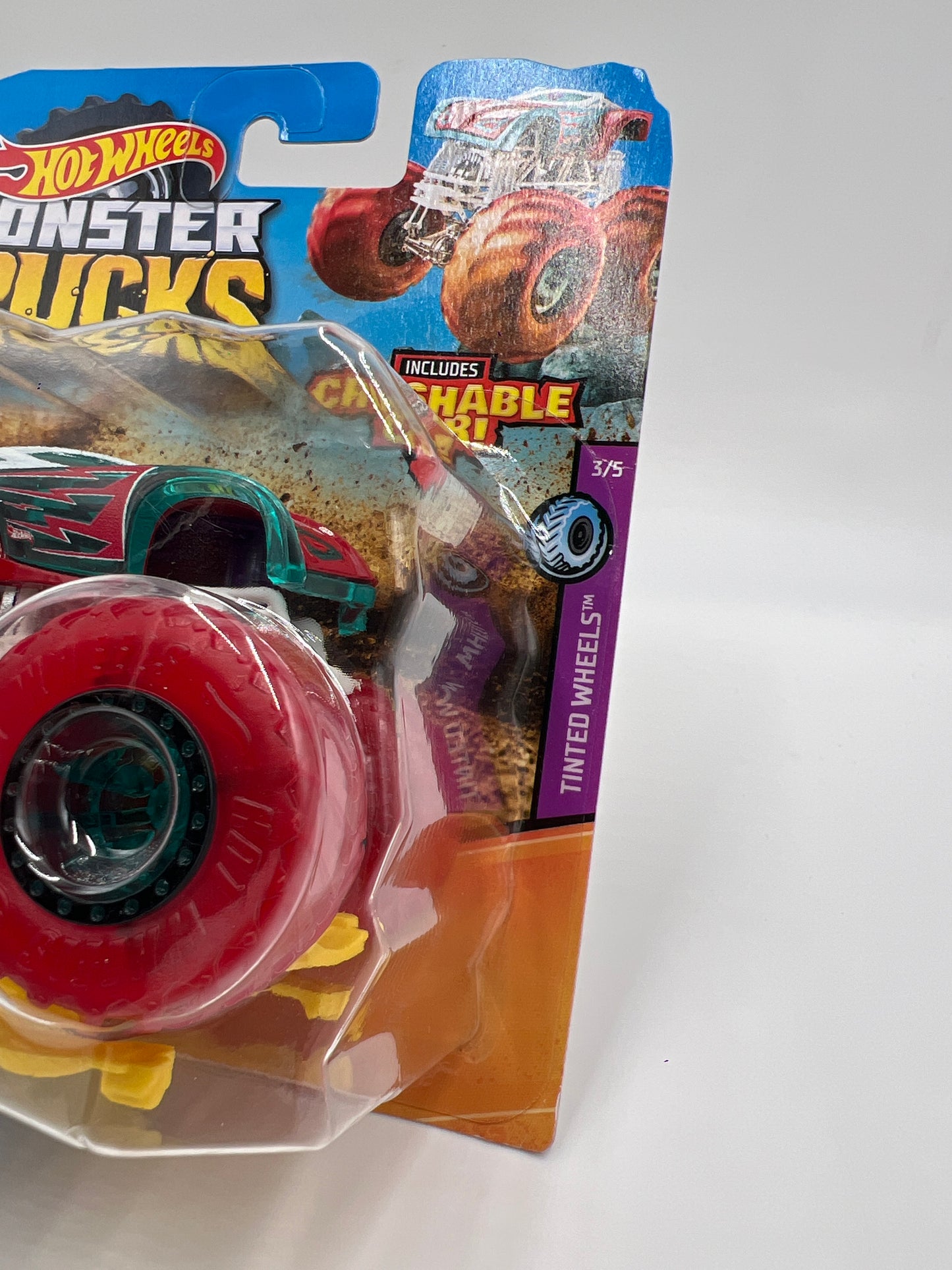 2020 Hot Wheels Monster Trucks Tinted Wheels #3 El Superfasto W/Protector VHTF