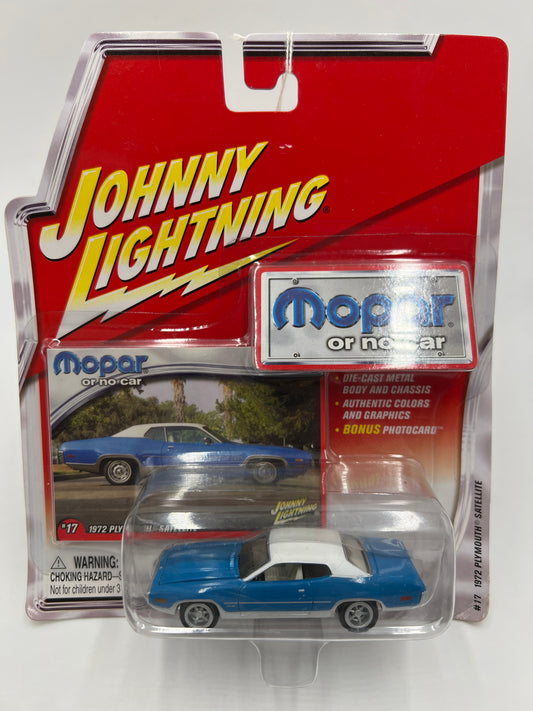 Johnny Lightning Mopar Or No Car #17 1972 Plymouth Satellite Blue 219D