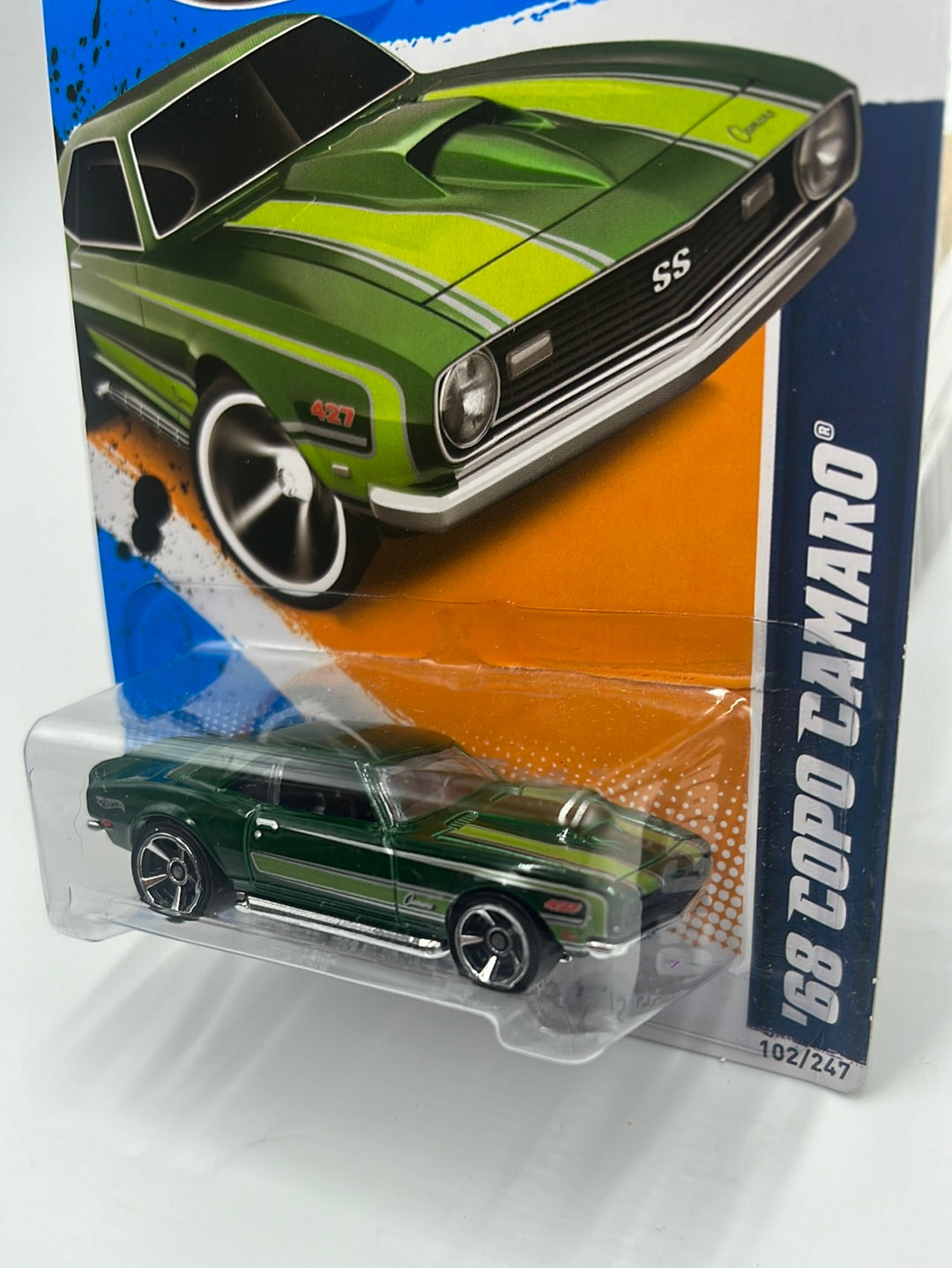 2012 Hot Wheels Muscle Mania ‘68 Copo Camaro Green 102/247 3C