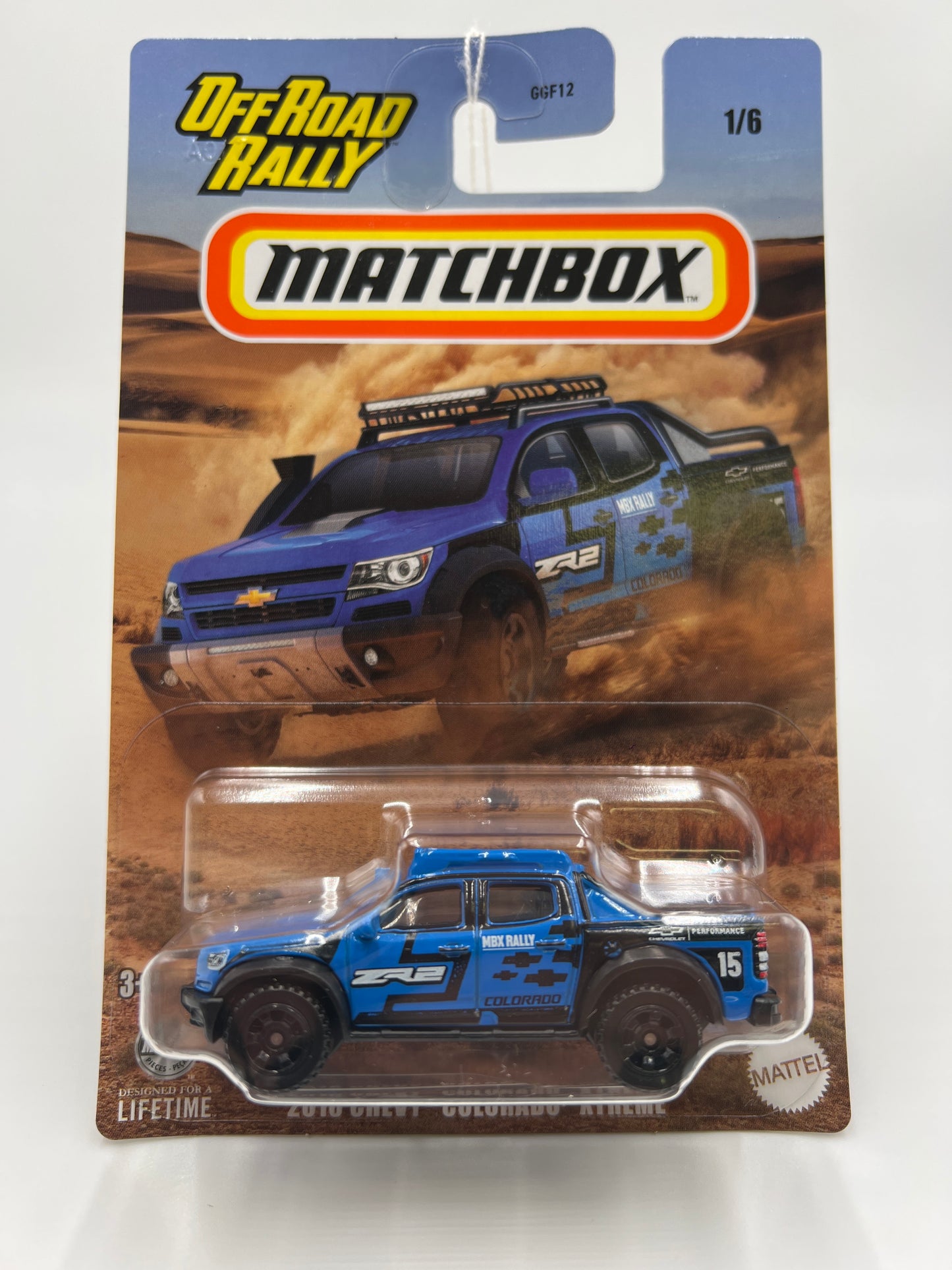 2024 Matchbox Off Road Rally #1 2016 Chevy Colorado Xtreme Blue 162B