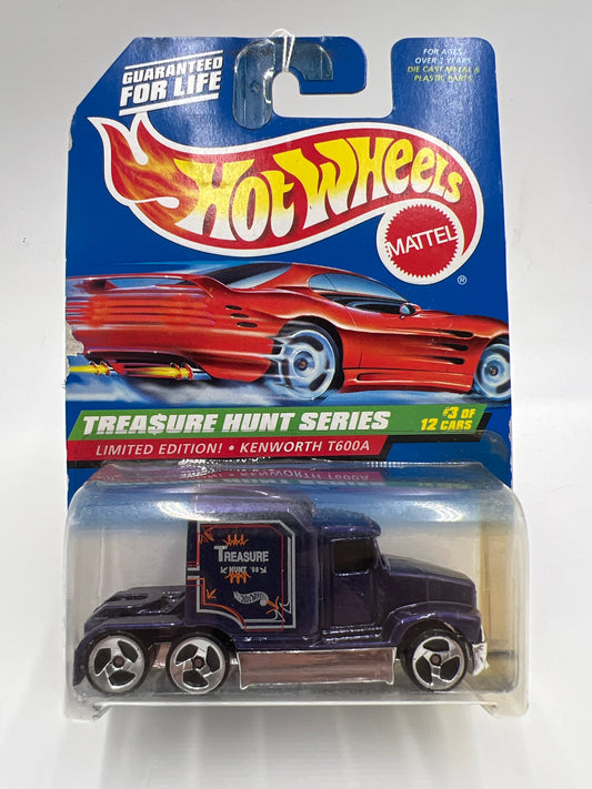 1998 Hot Wheels Treasure Hunt #751 Kenworth T600A Purple Card Not Perfect 282A