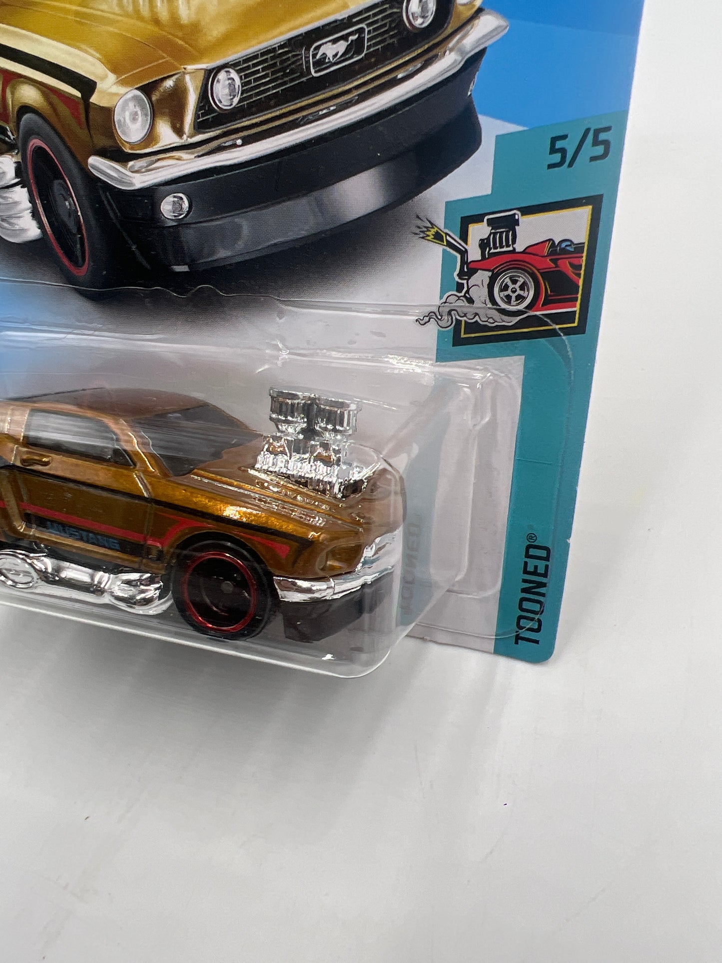 2018 Hot Wheels Super Treasure Hunt 68 Mustang Tooned W/Protector