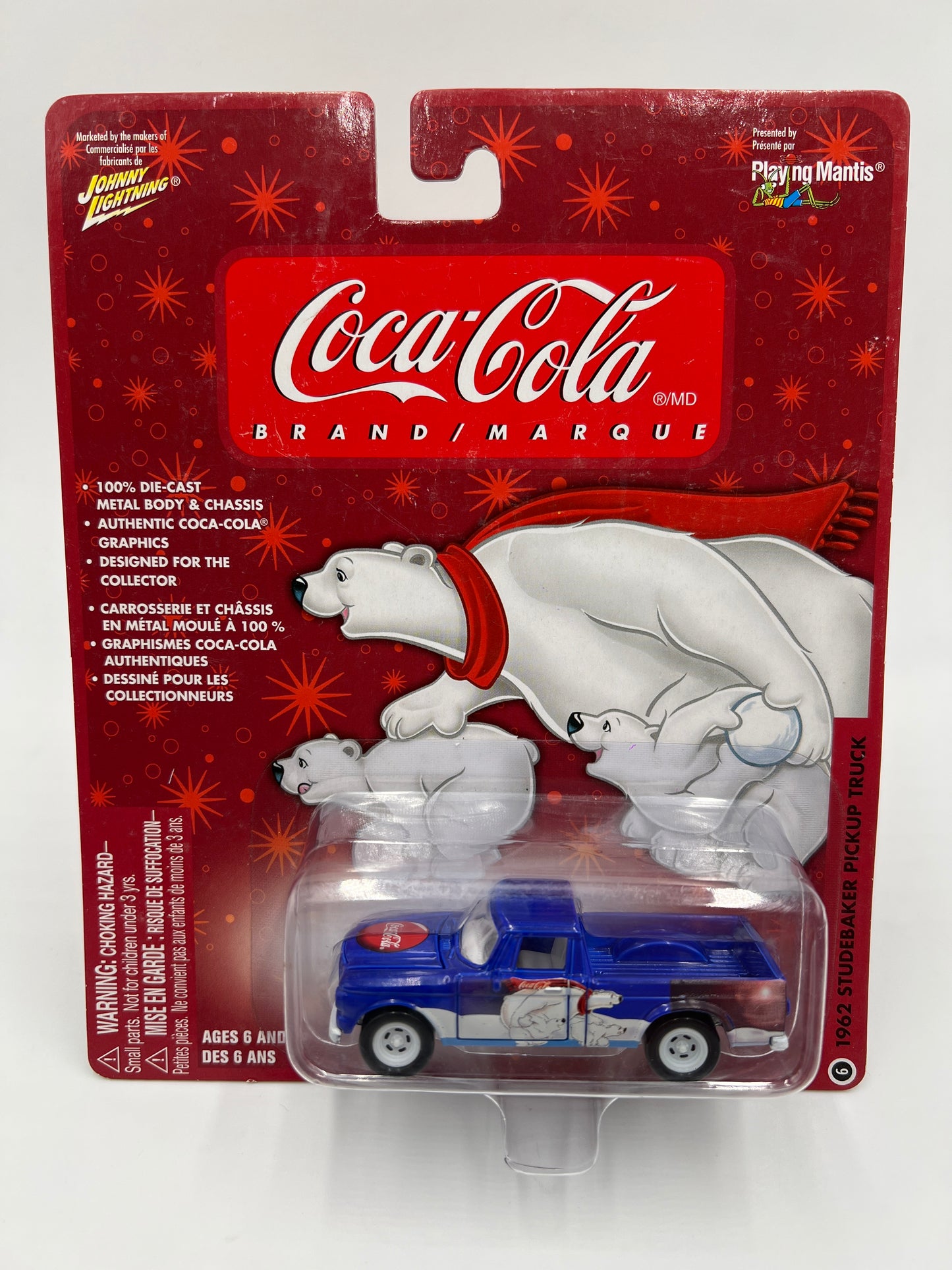 Johnny Lightning White Lightning Chase Coca Cola #6 1962 Studebaker Pickup Truck Blue W/Protector