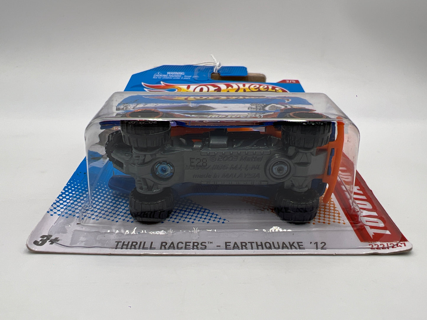 2012 Hot Wheels Thrill Racers Earthquake #222 Toyota Off Road Truck Blue 94E