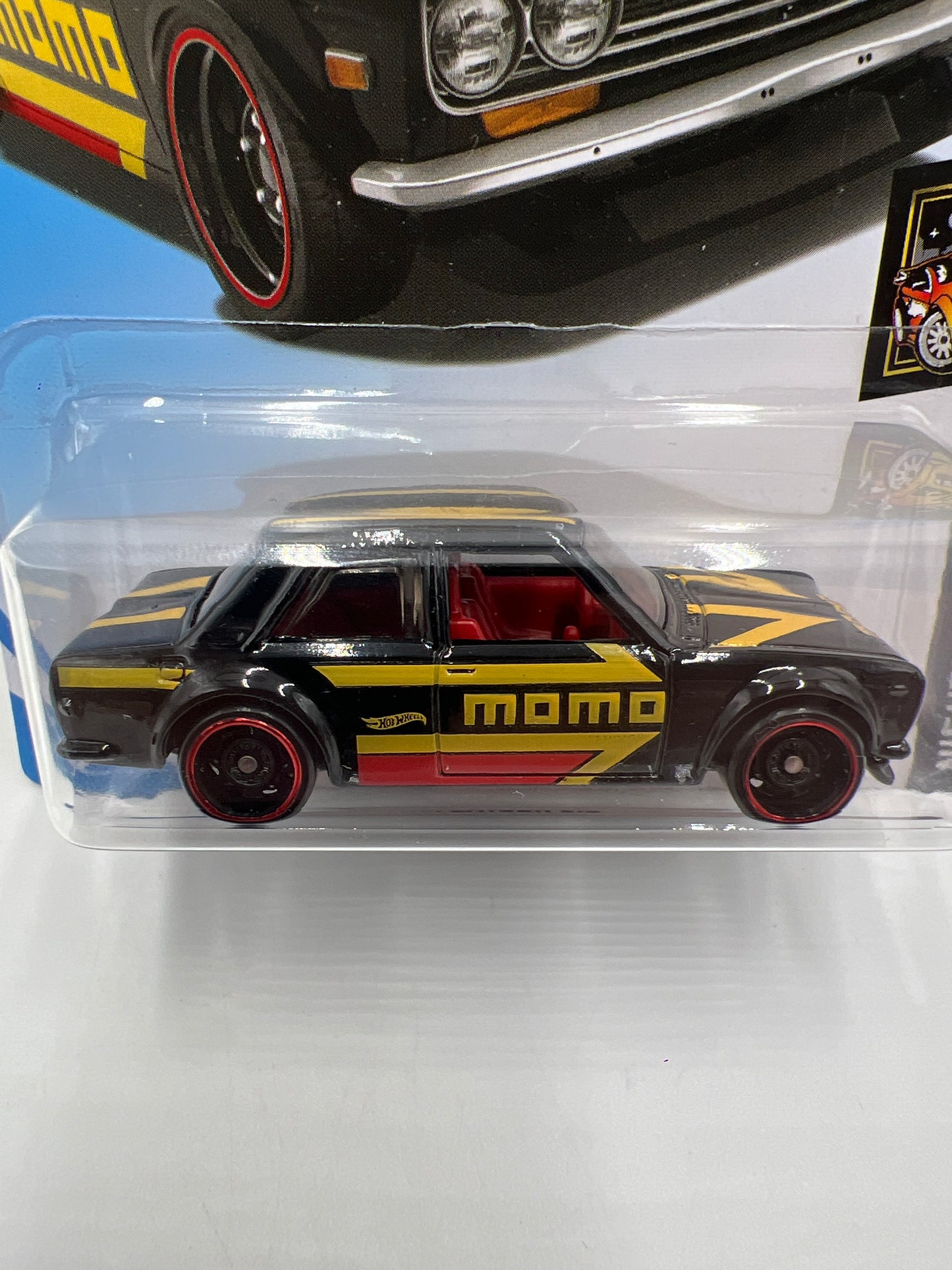2019 Hot Wheels Factory Sealed Kmart Exclusive #97 71 Datsun 510 Momo Black W/Protector