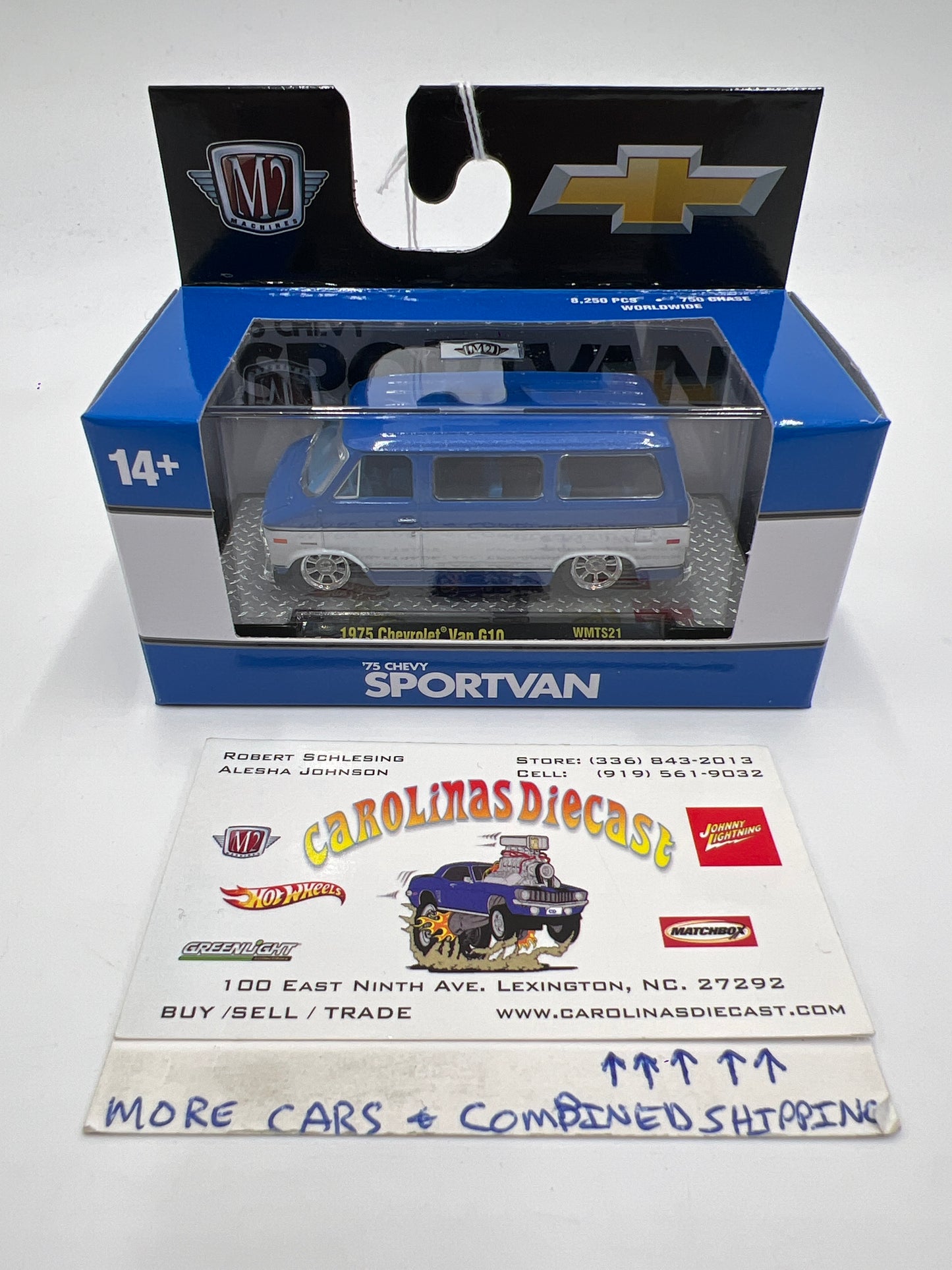 M2 Machines Walmart Exclusive 1975 Chevrolet Van G10 Blue WMTS21