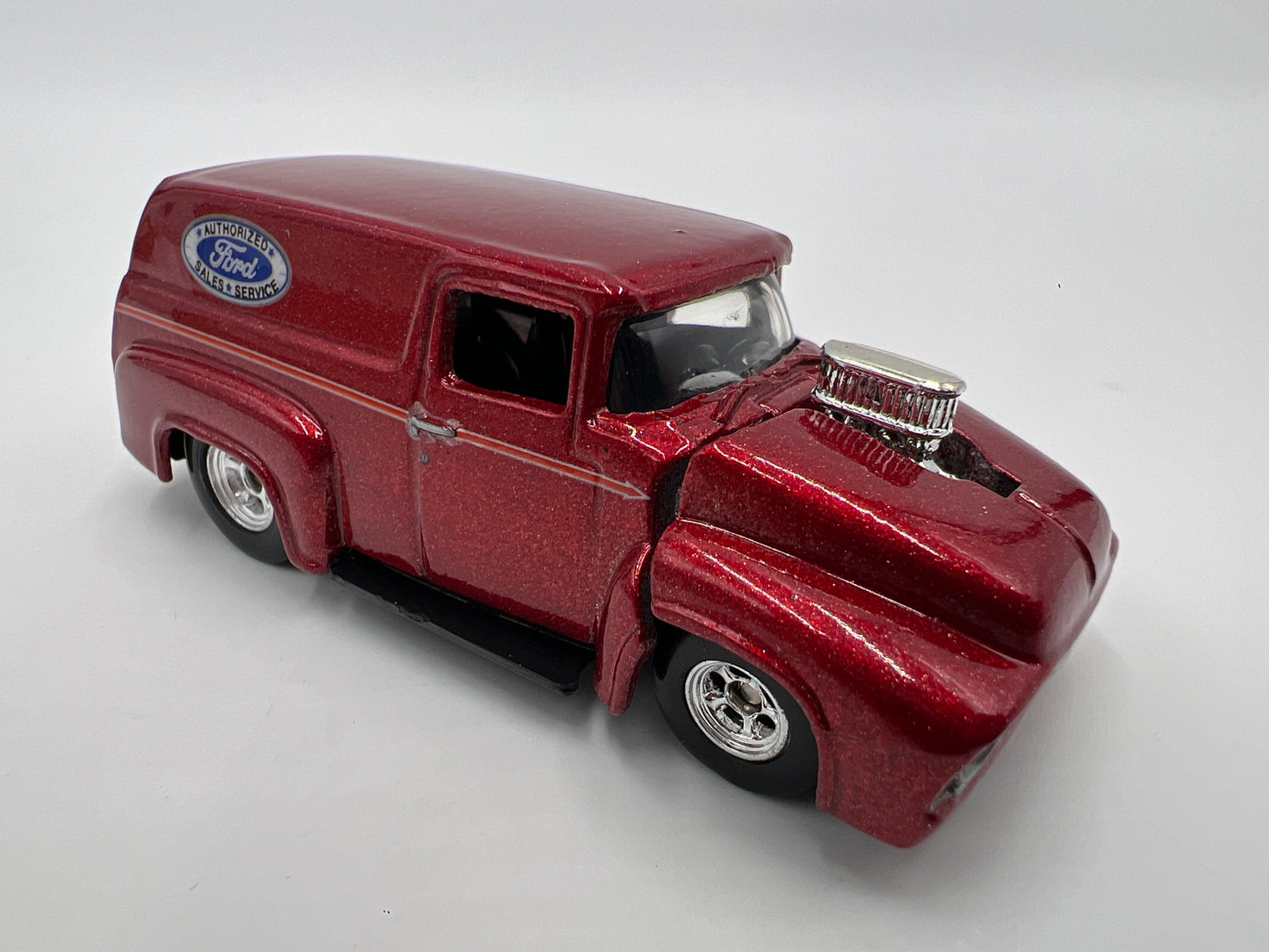 Hot Wheels 1/64 Premium 100% Custom Classic Trucks 56 Ford Red Loose
