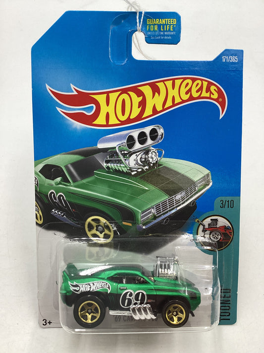2017 Hot wheels #171 69 Camaro Z28 Green 15C