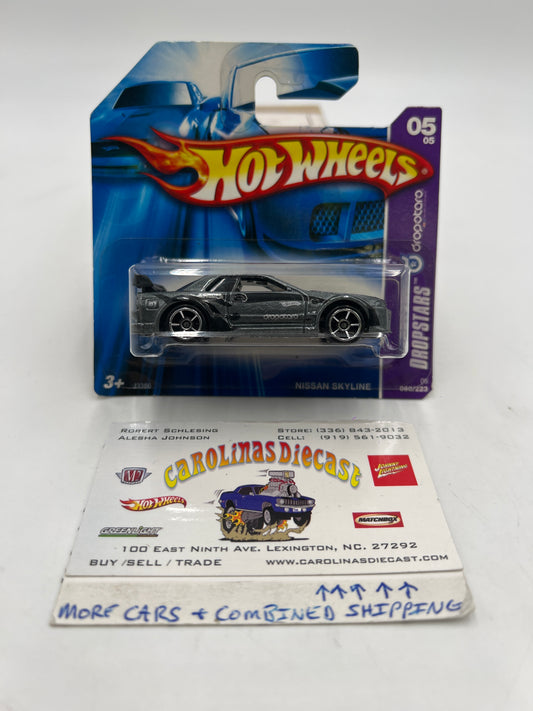 2006 Hot Wheels Dropstars #060 Nissan Skyline Gray HTF Short Card W/Protector