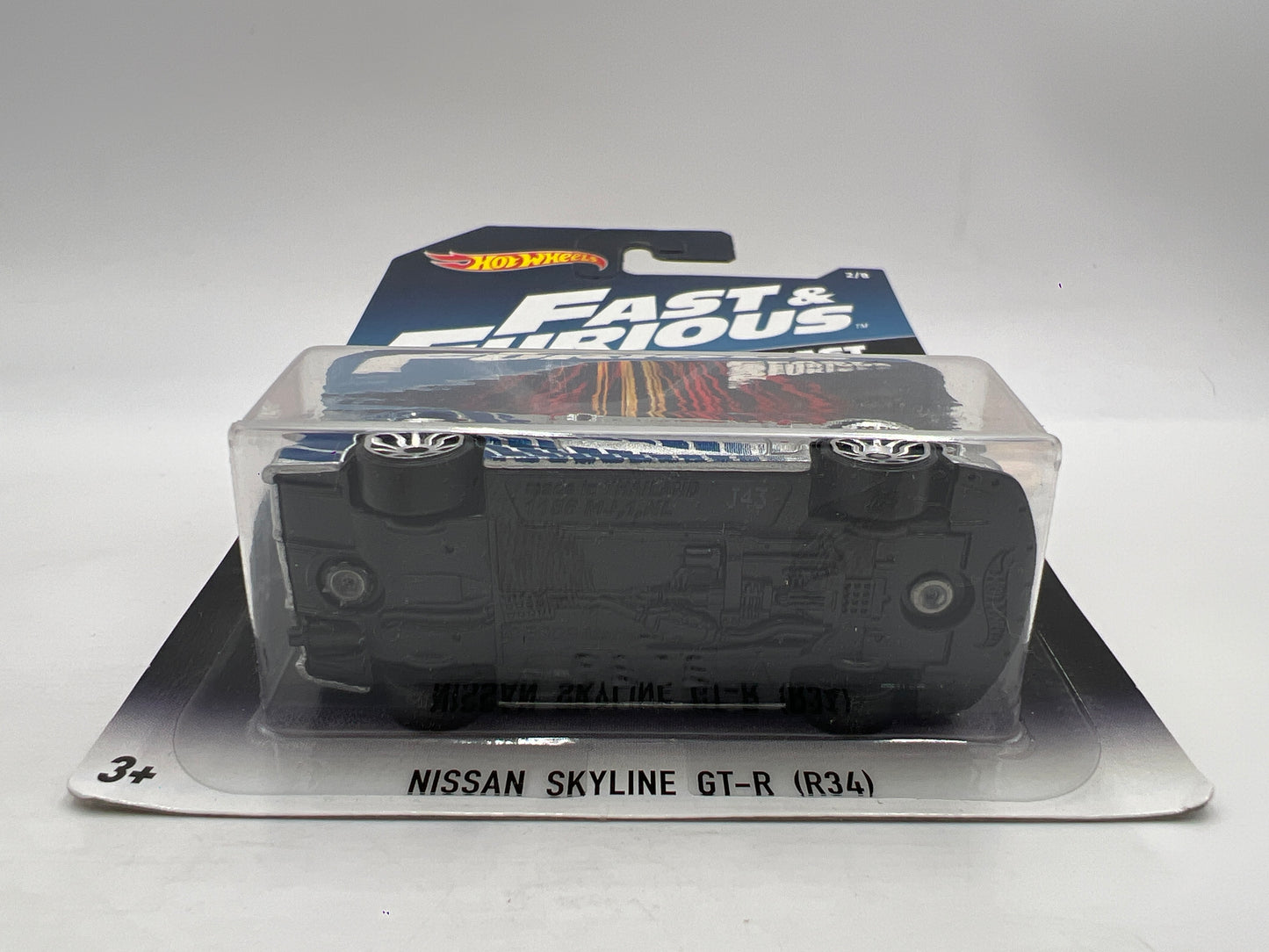 Hot Wheels Fast and Furious #2 Nissan Skyline GT-R R34 Silver W/Protector