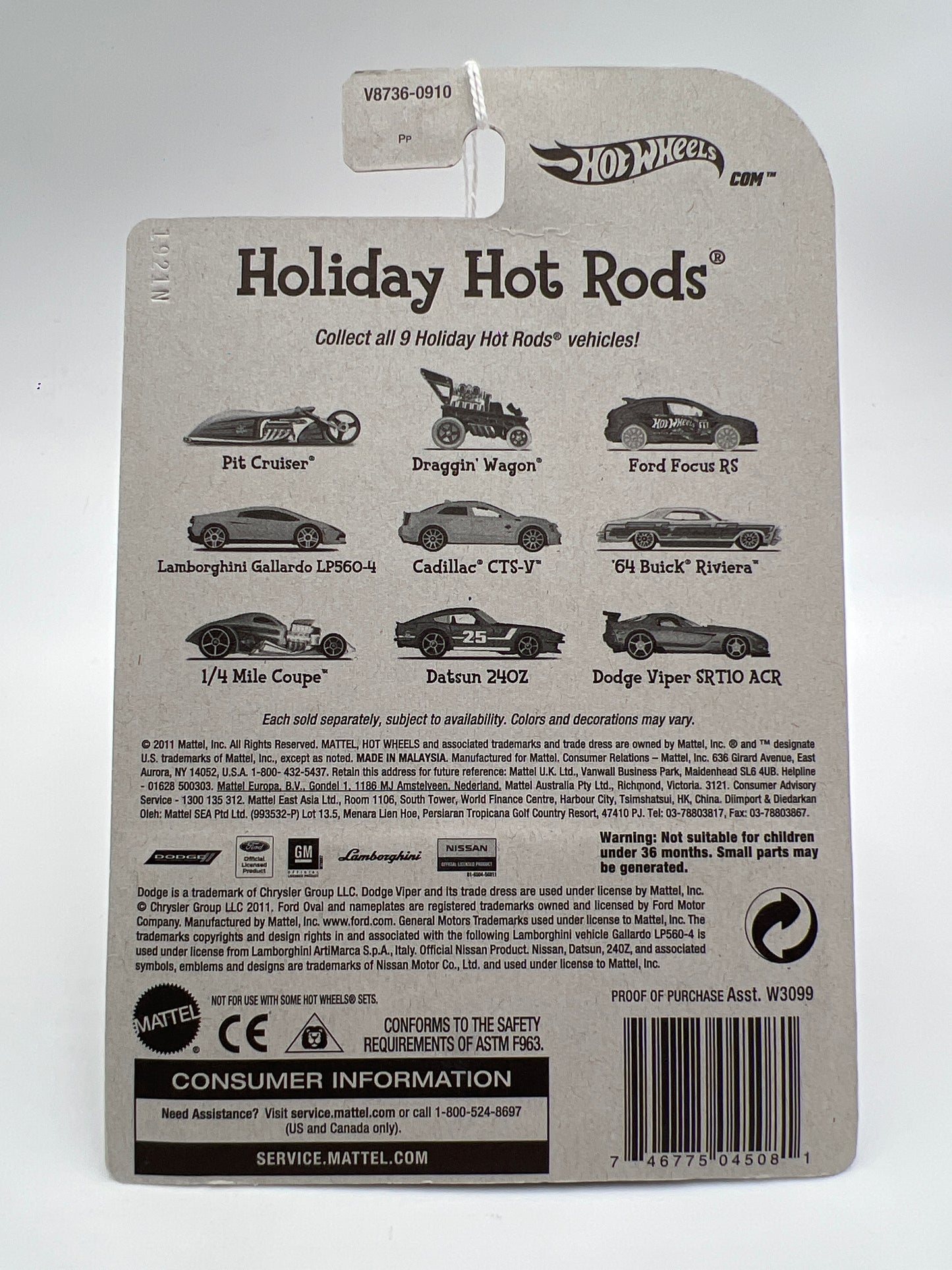 2011 Hot Wheels Holiday Hot Rods Dodge Viper SRT10 ACR Green 154A