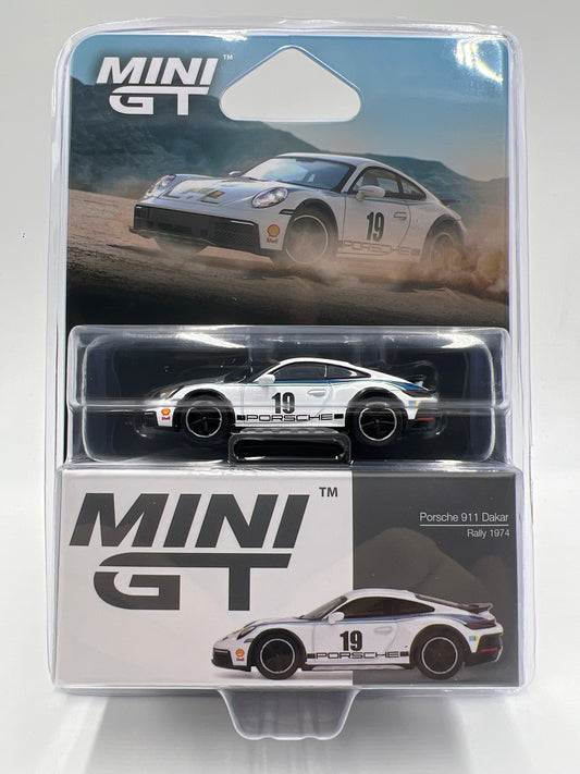 Mini GT #1009 Porsche 911 Dakar Rally 1974 White