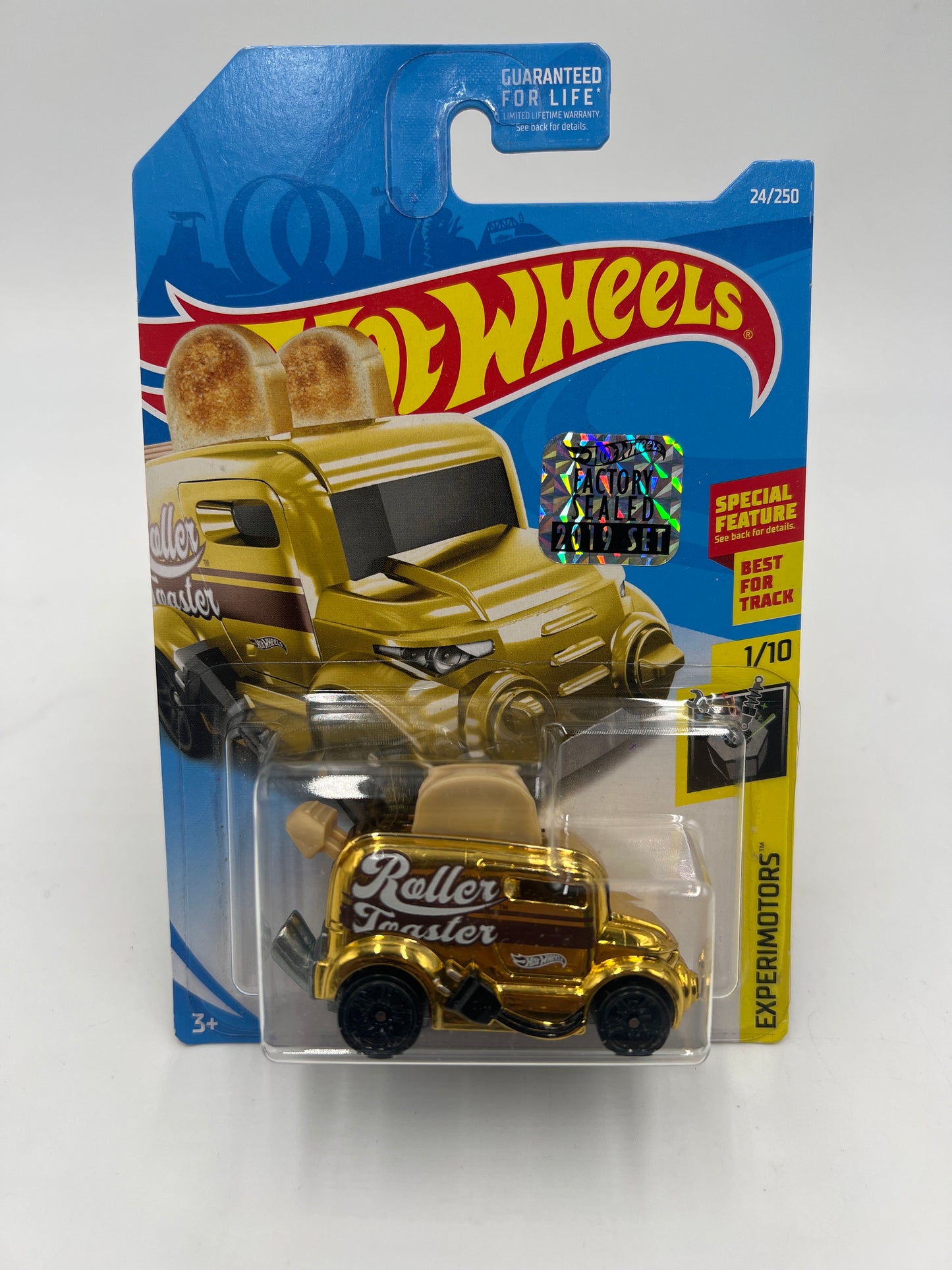 2019 Hot Wheels #24 Roller Toaster Golden Factory Sealed W/Protector