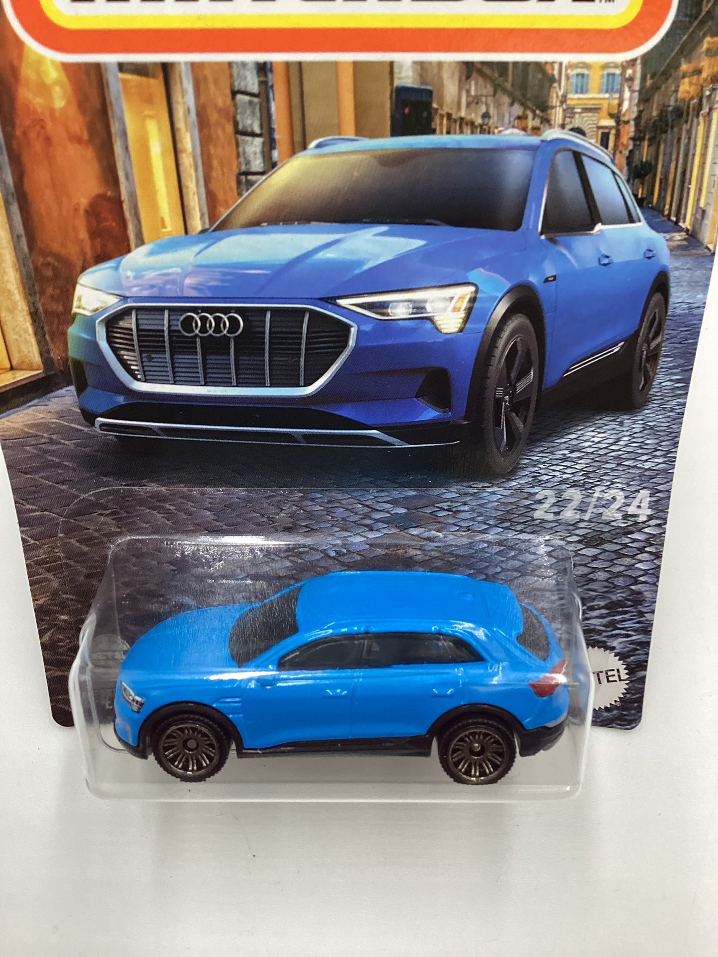 2024 Matchbox European Streets #22 Audi E-Tron Light Blue 165F