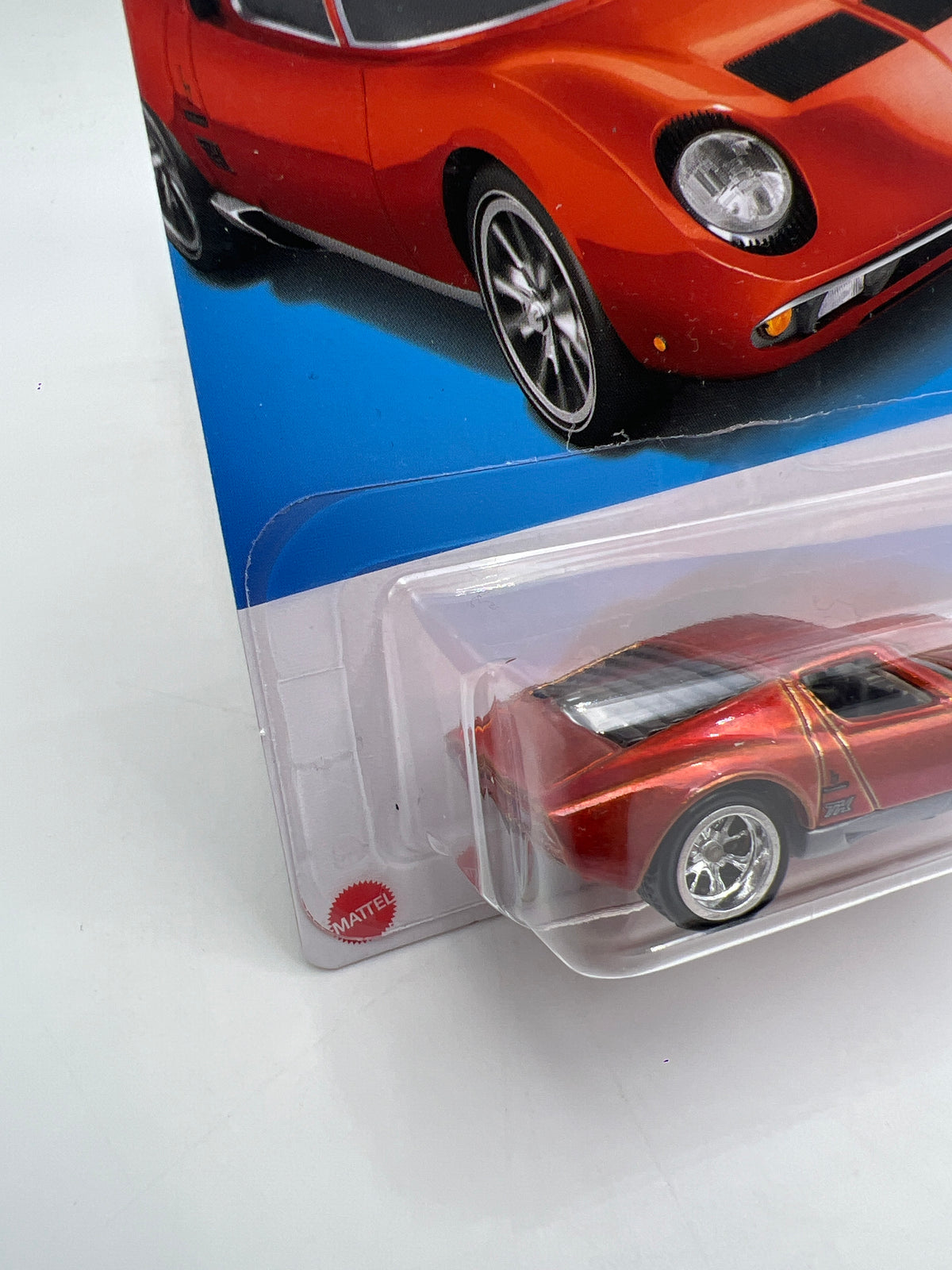 2022 Hot Wheels Super Treasure Hunt #202 71 Lamborghini Miura SV Orange W/Protector