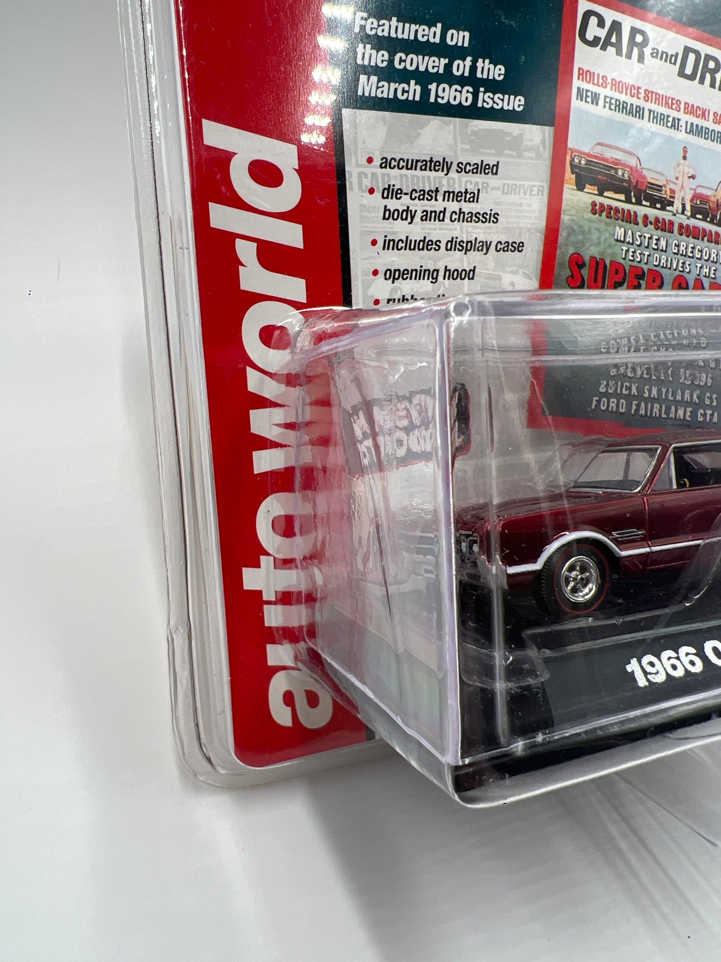Auto World Car And Driver #5 Ultra Red CHASE 1966 Oldsmobile 442