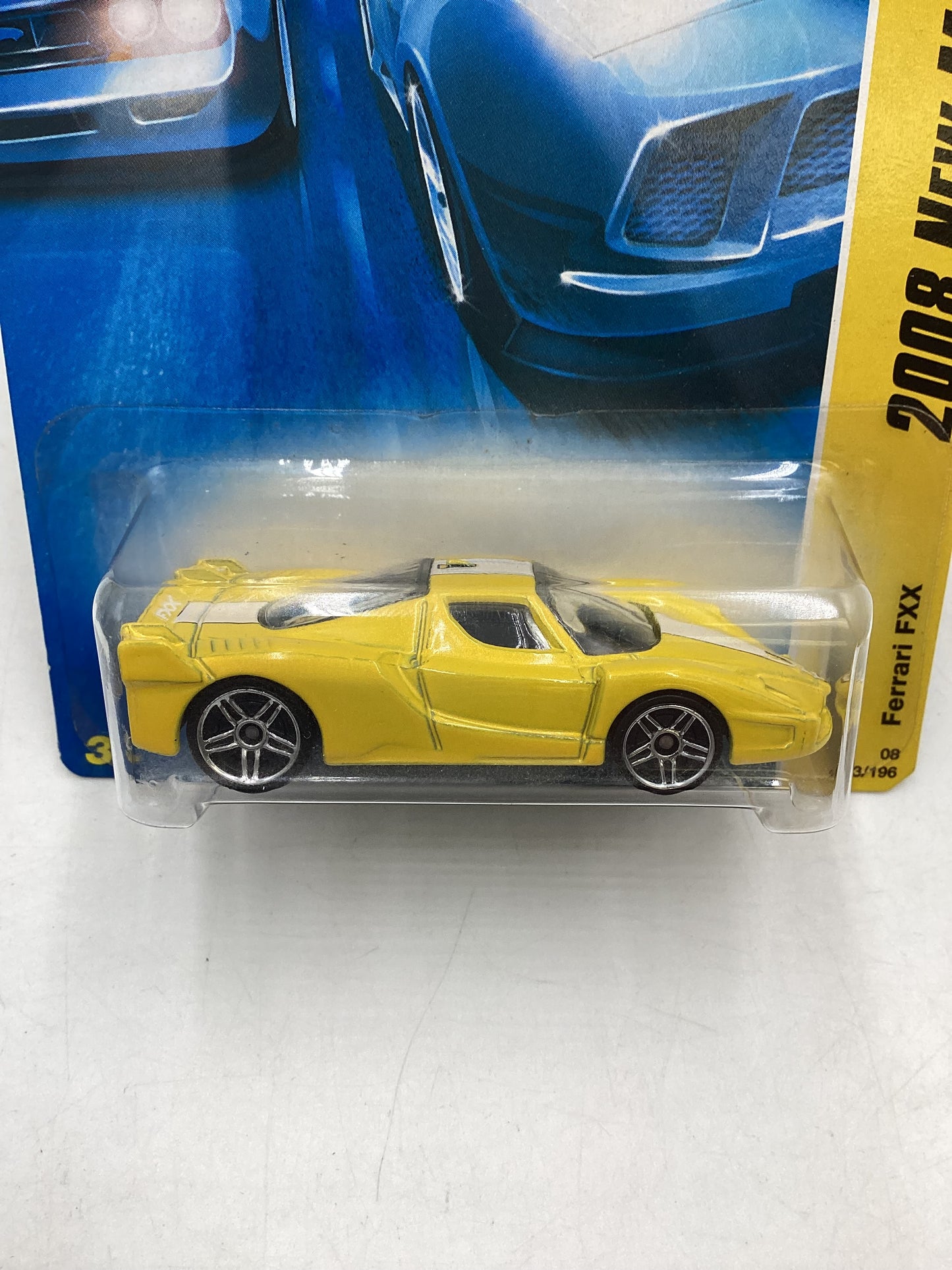 2008 Hot wheels #033 Ferrari FXX Yellow Crease by J Hook SR