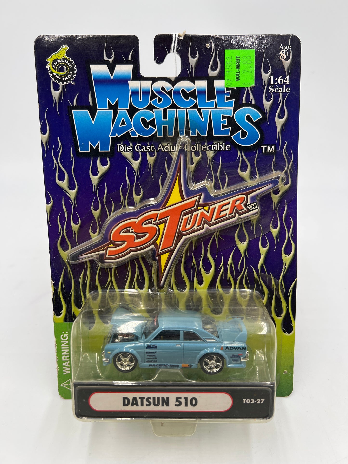 Muscle Machines SS Tuner Datsun 510 Blue T03-27 220E