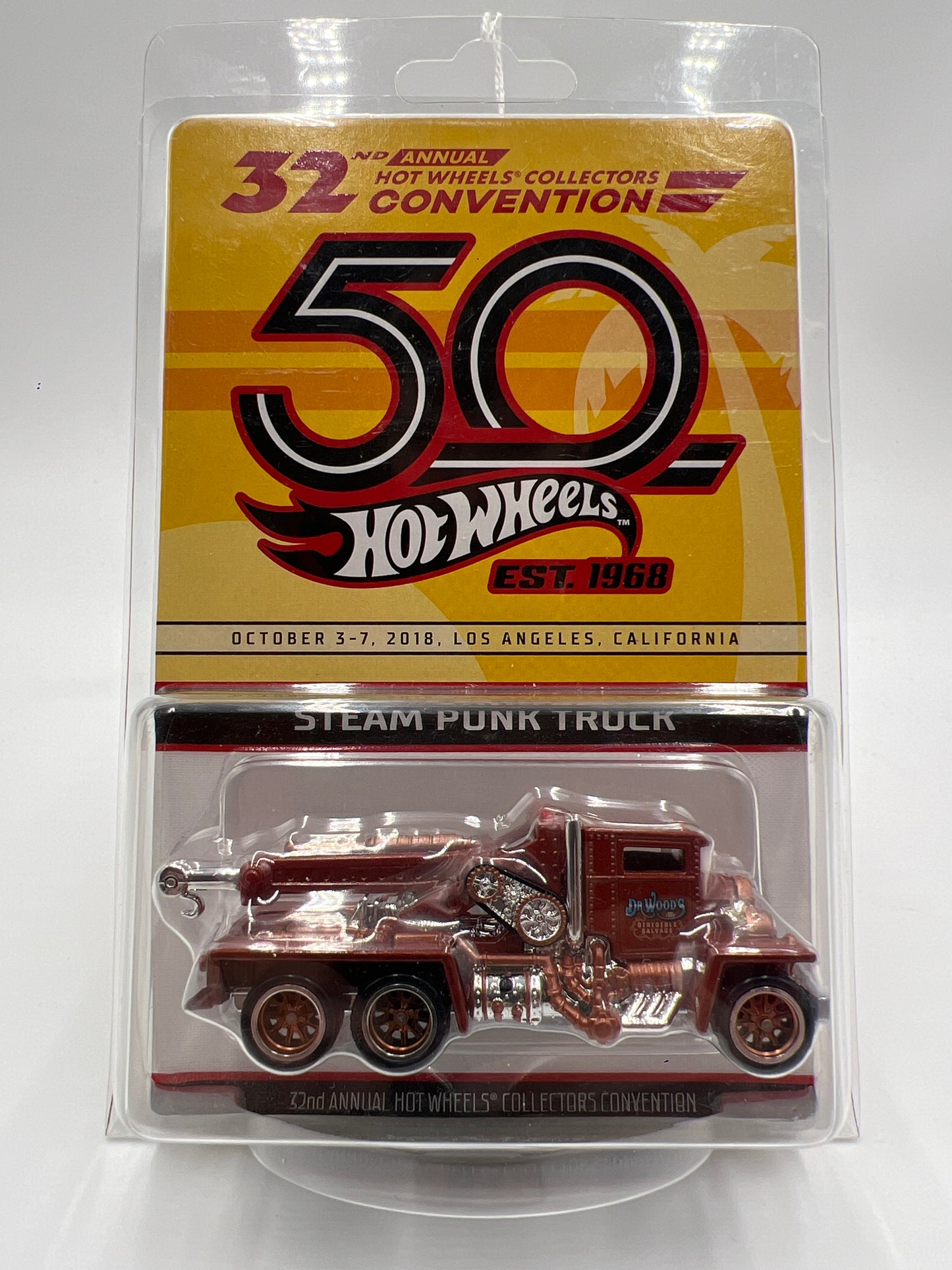 2018 Hot Wheels 32nd Annual Collectors Convention 1829/4000 Steam Punk Truck Copper WProtector