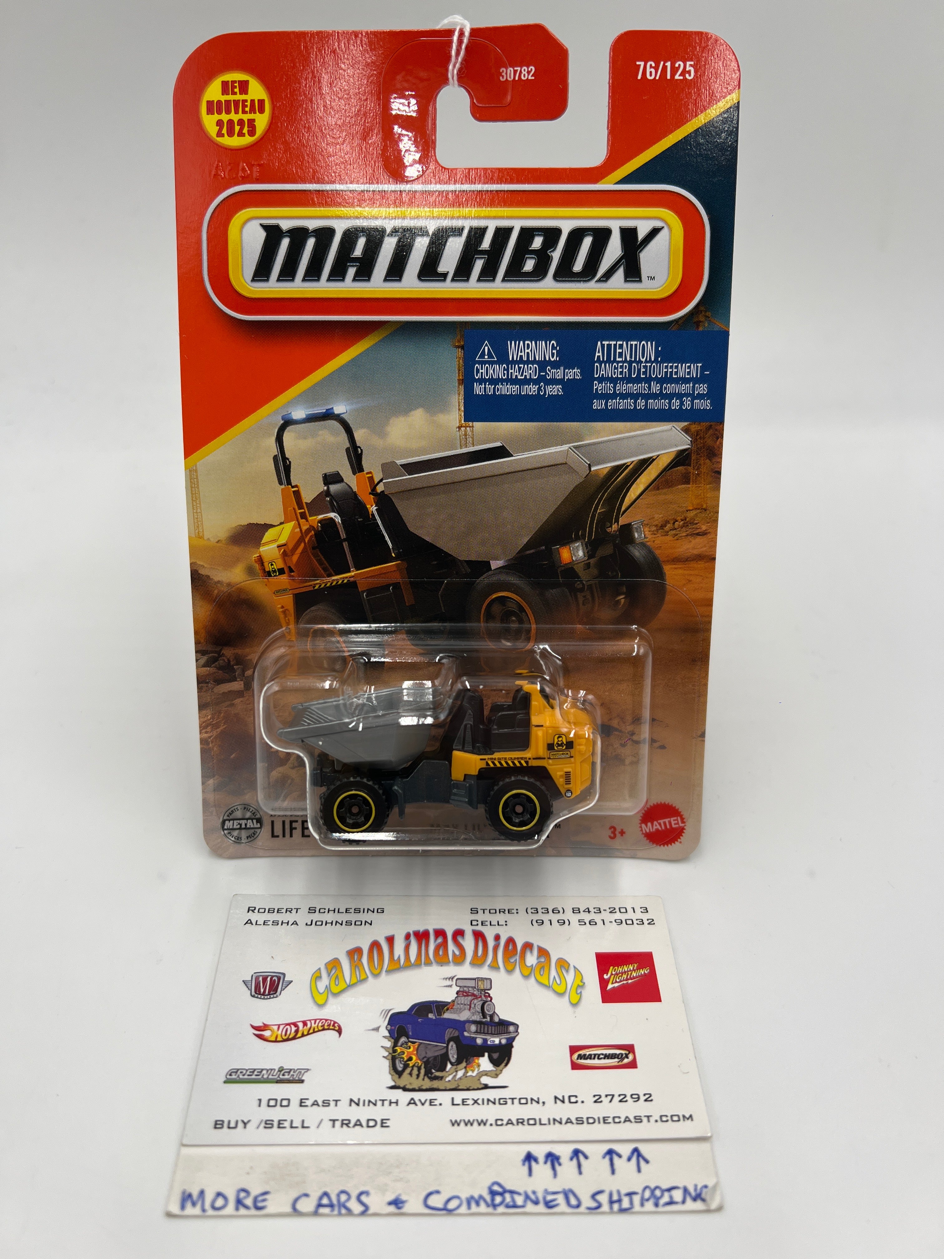 2025 Matchbox #76 MBX Lil Dumper Yellow 215H – carolinasdiecast