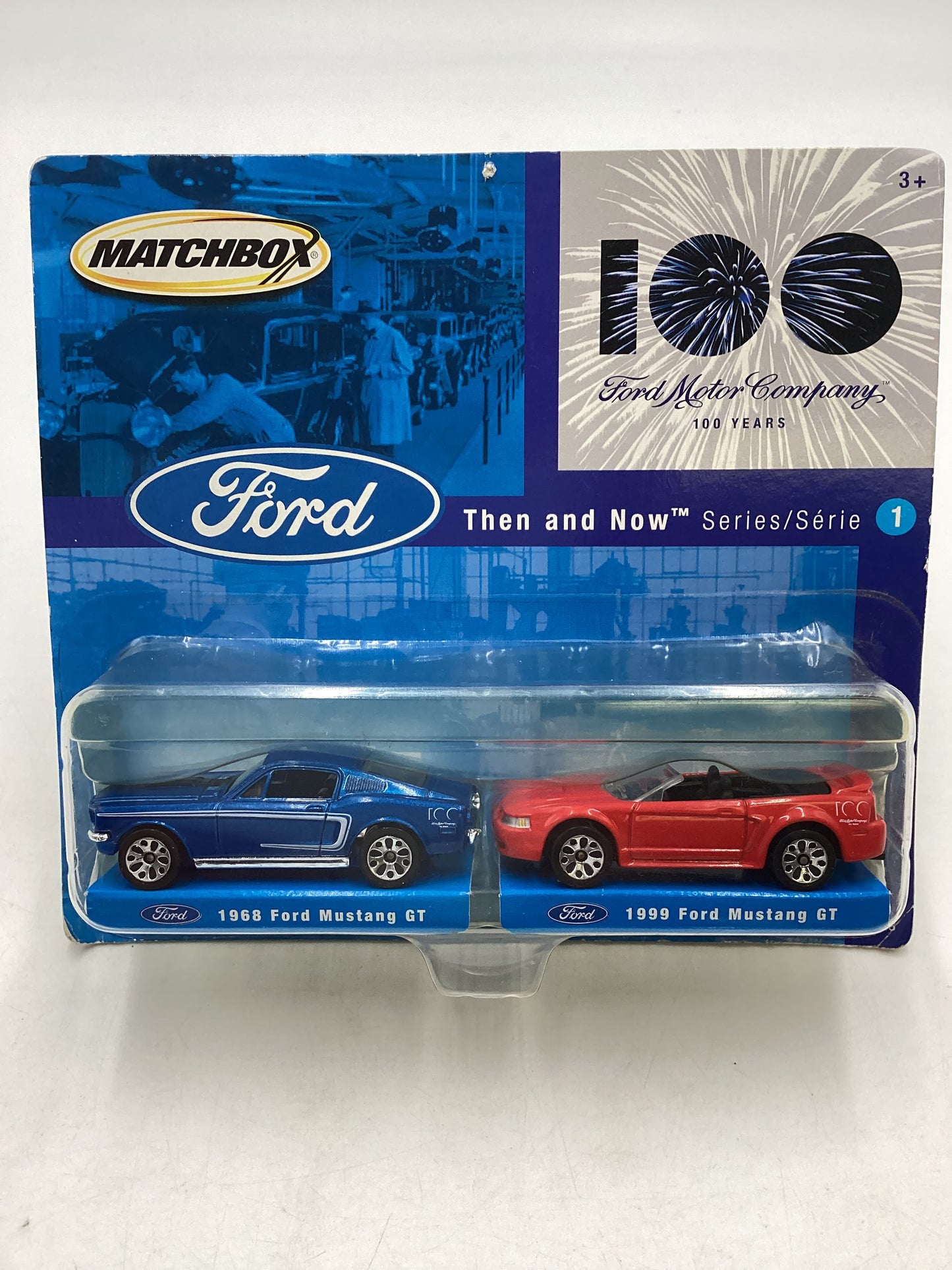 Matchbox Then and Now Ford 100 Years 1968 Ford Mustang GT 1999 Ford Mustang GT